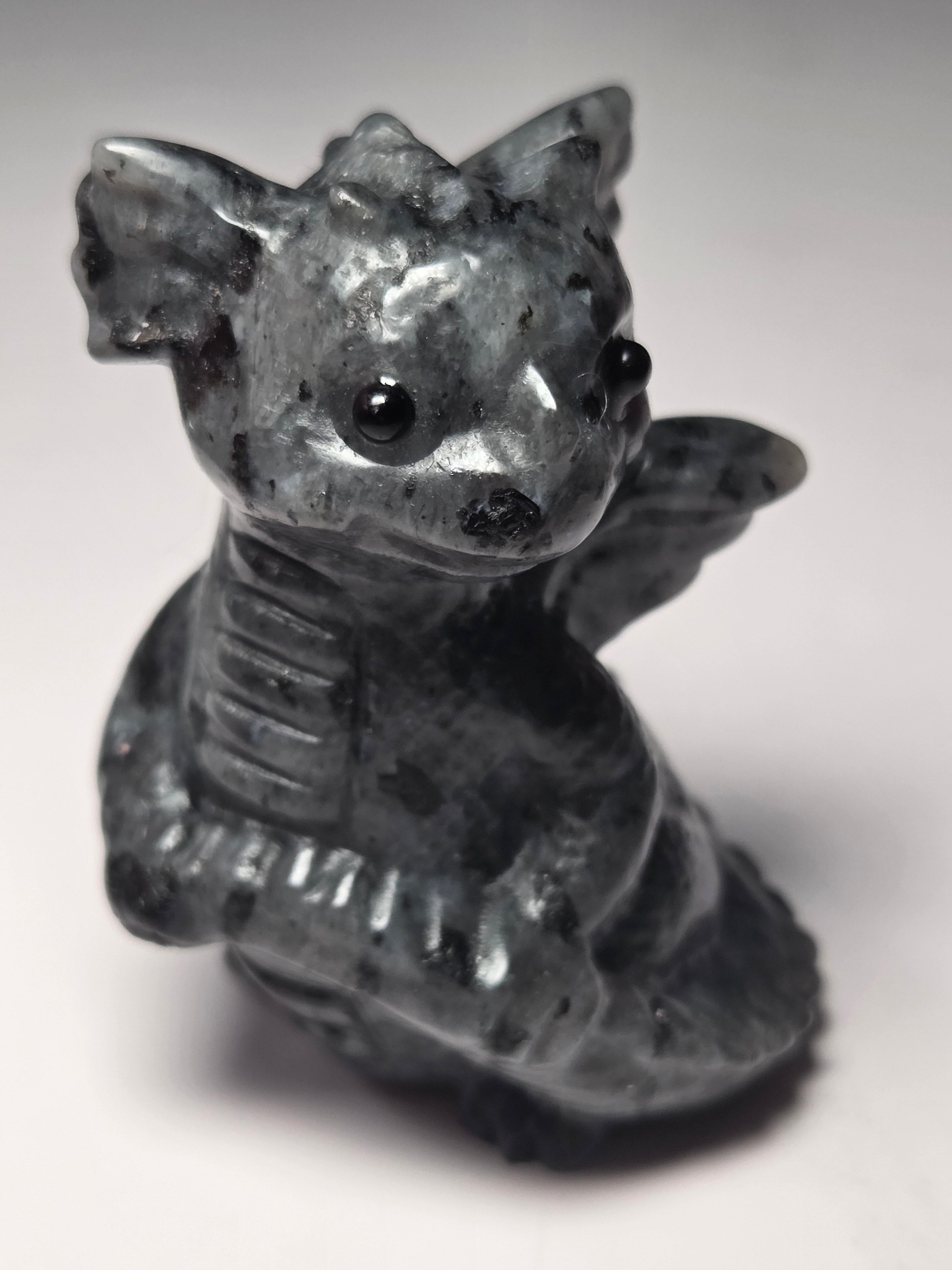 Baby dragon holding tail