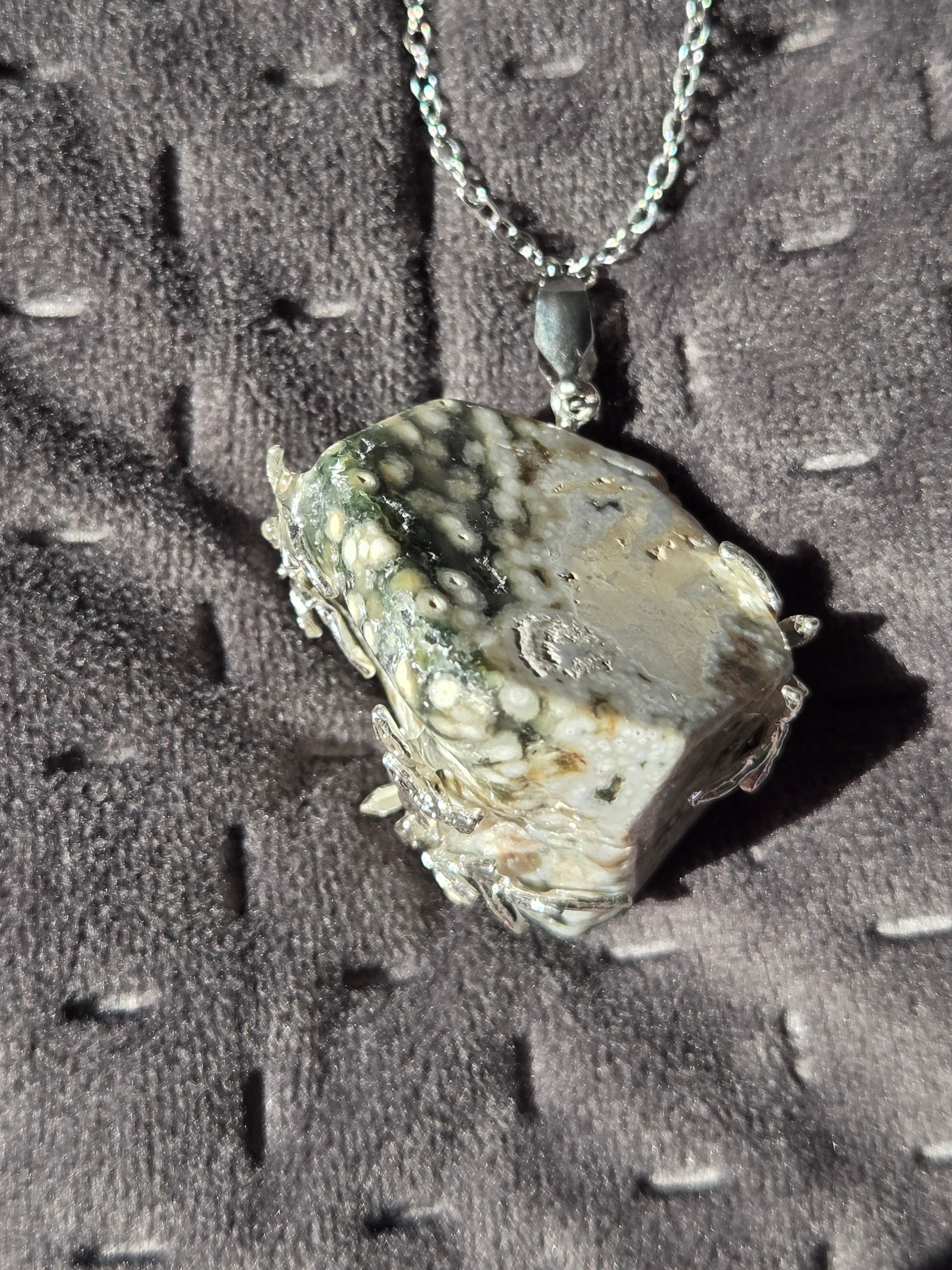 Ocean Jasper crystal necklace