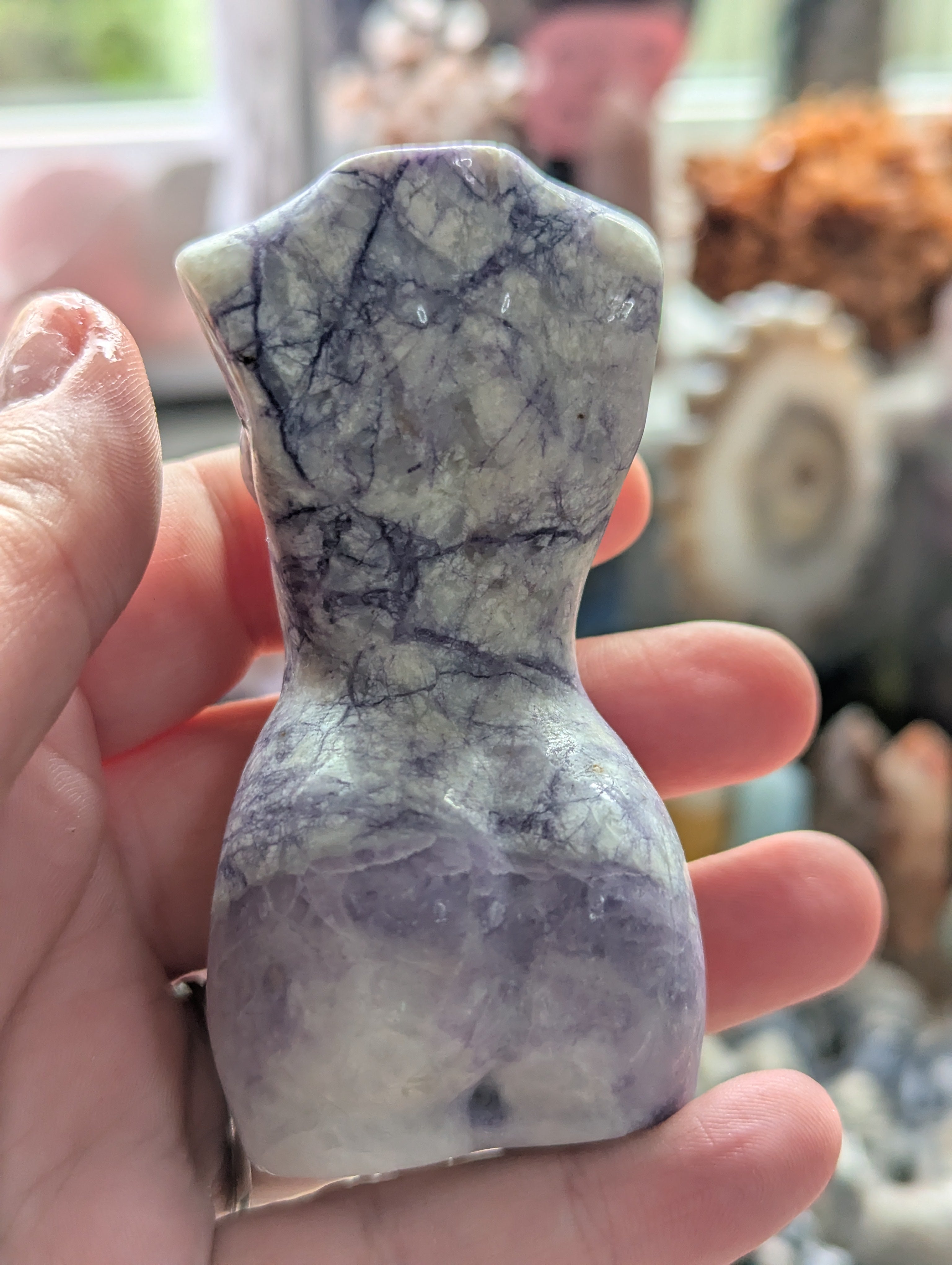 Tiffany stone crystal lady body carving