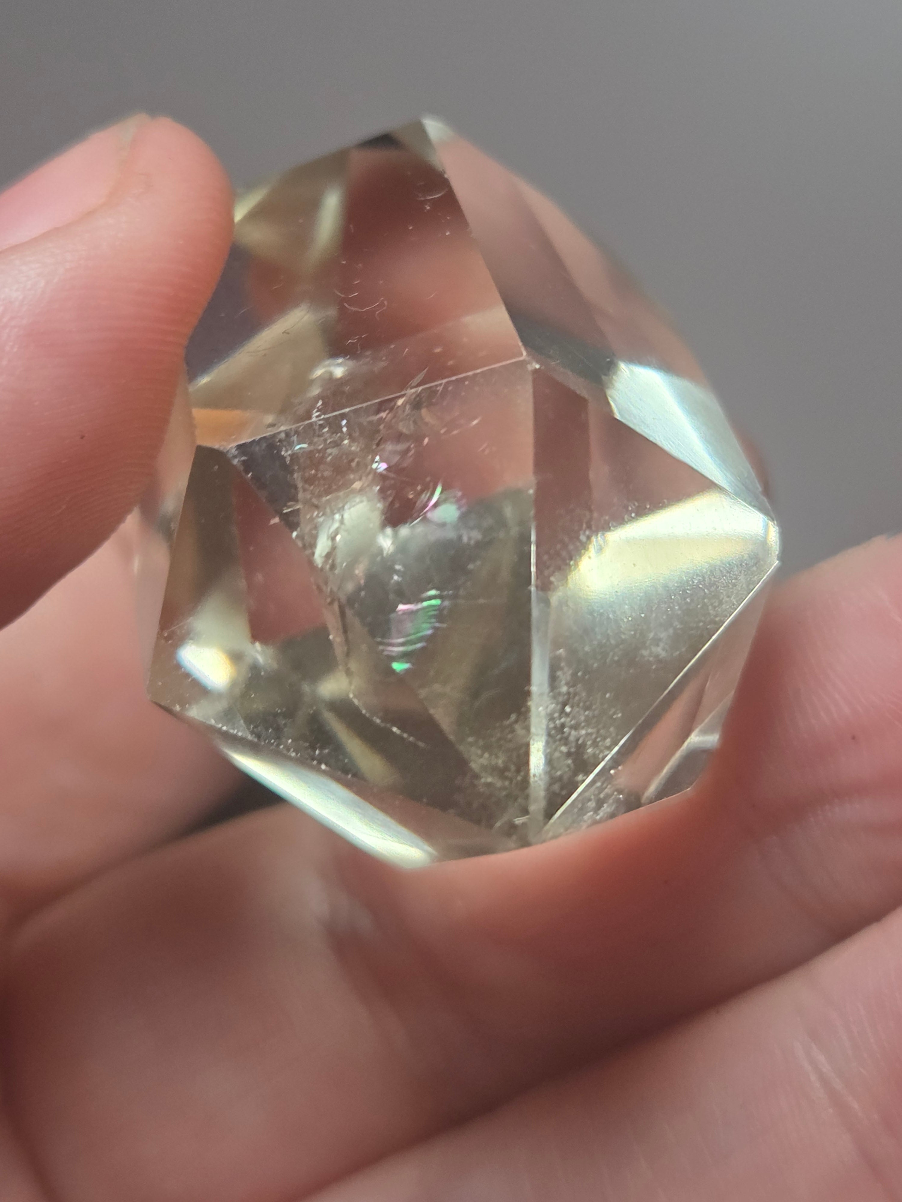 Natural Citrine crystal with rainbow DT