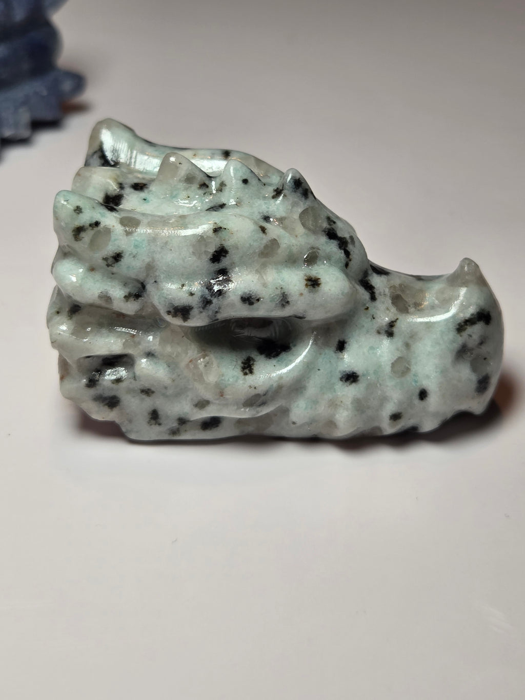 Kiwi Jasper crystal dragon head