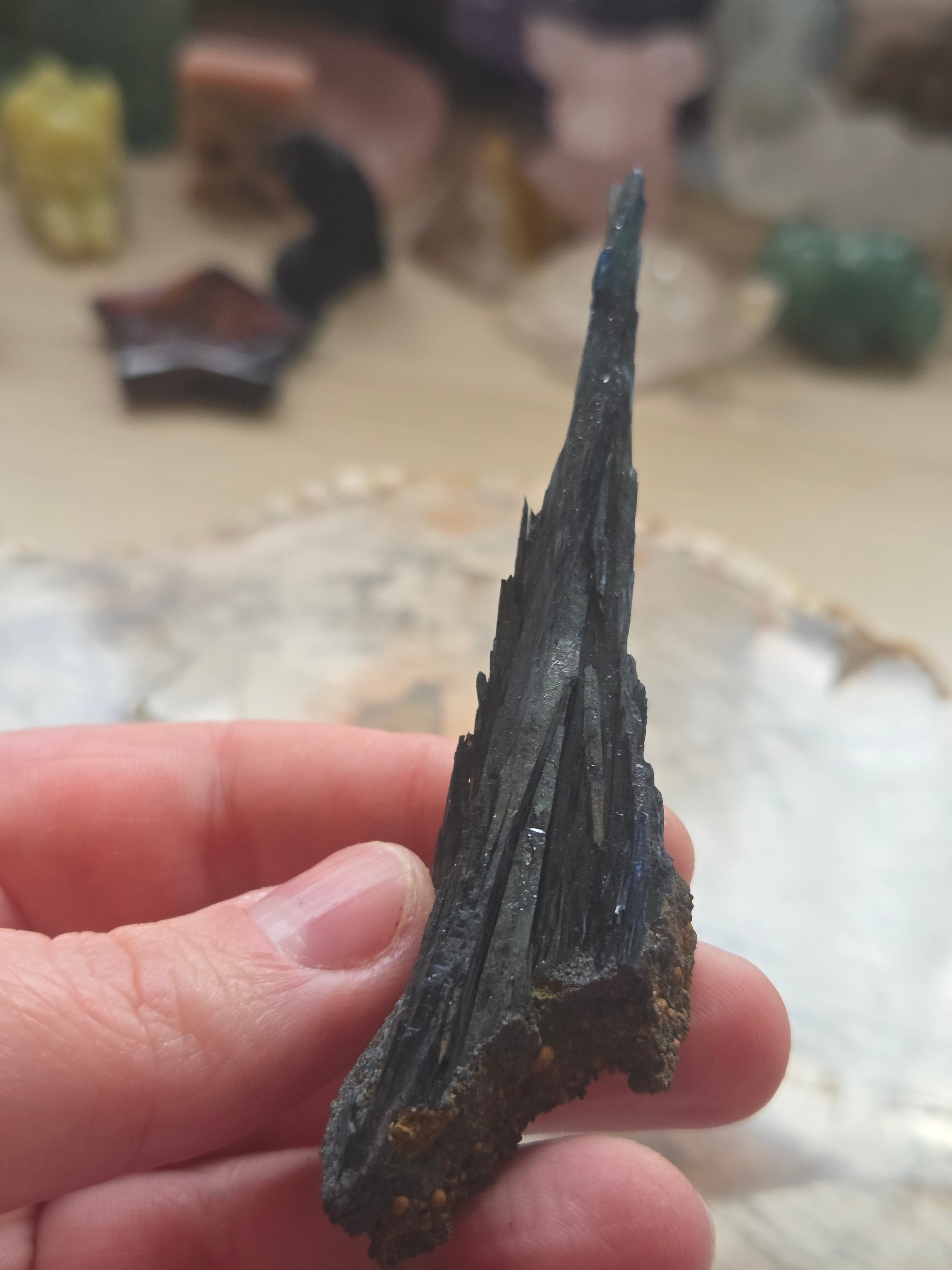 Genuine Vivianite specimen in box