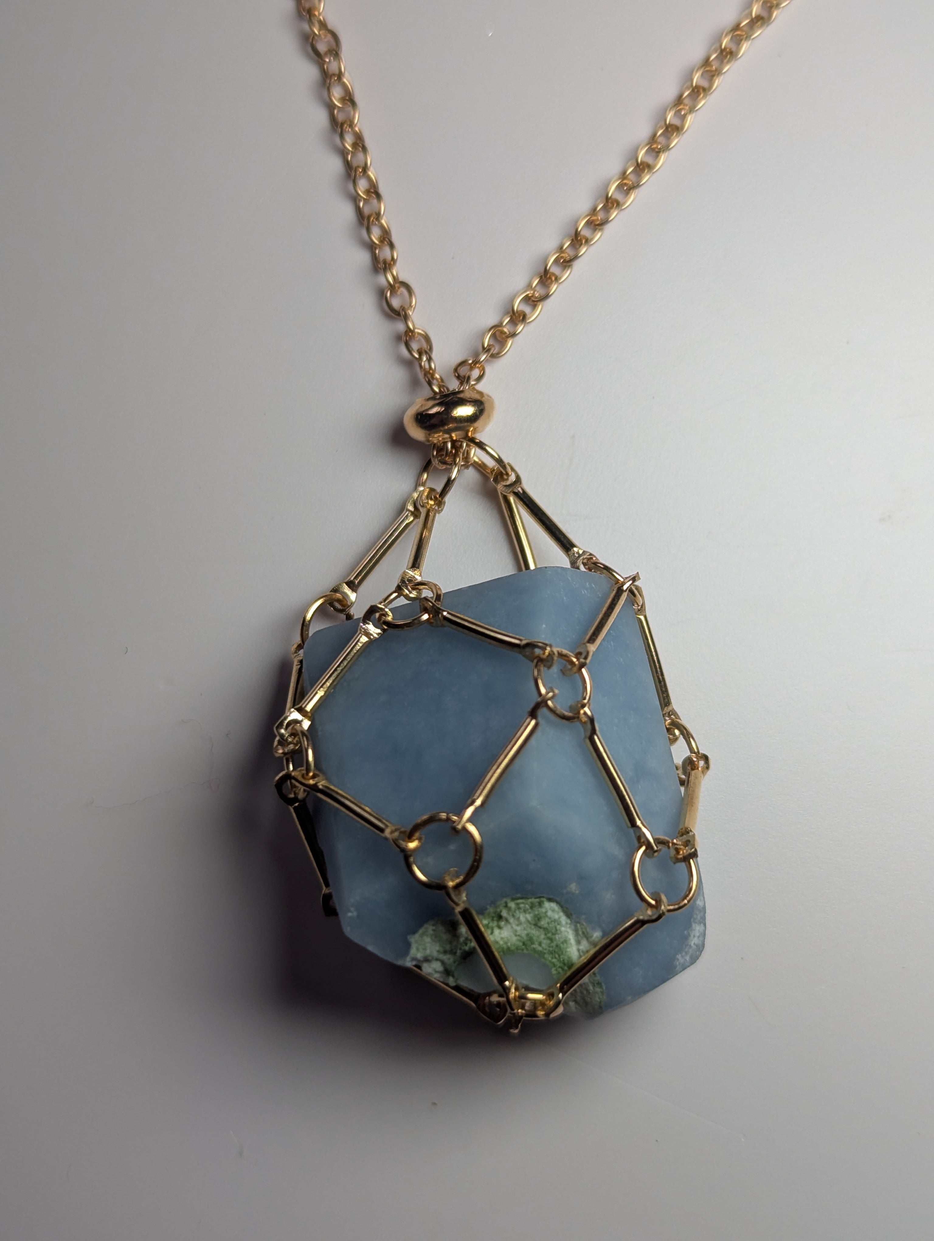 Angelite crystal necklace