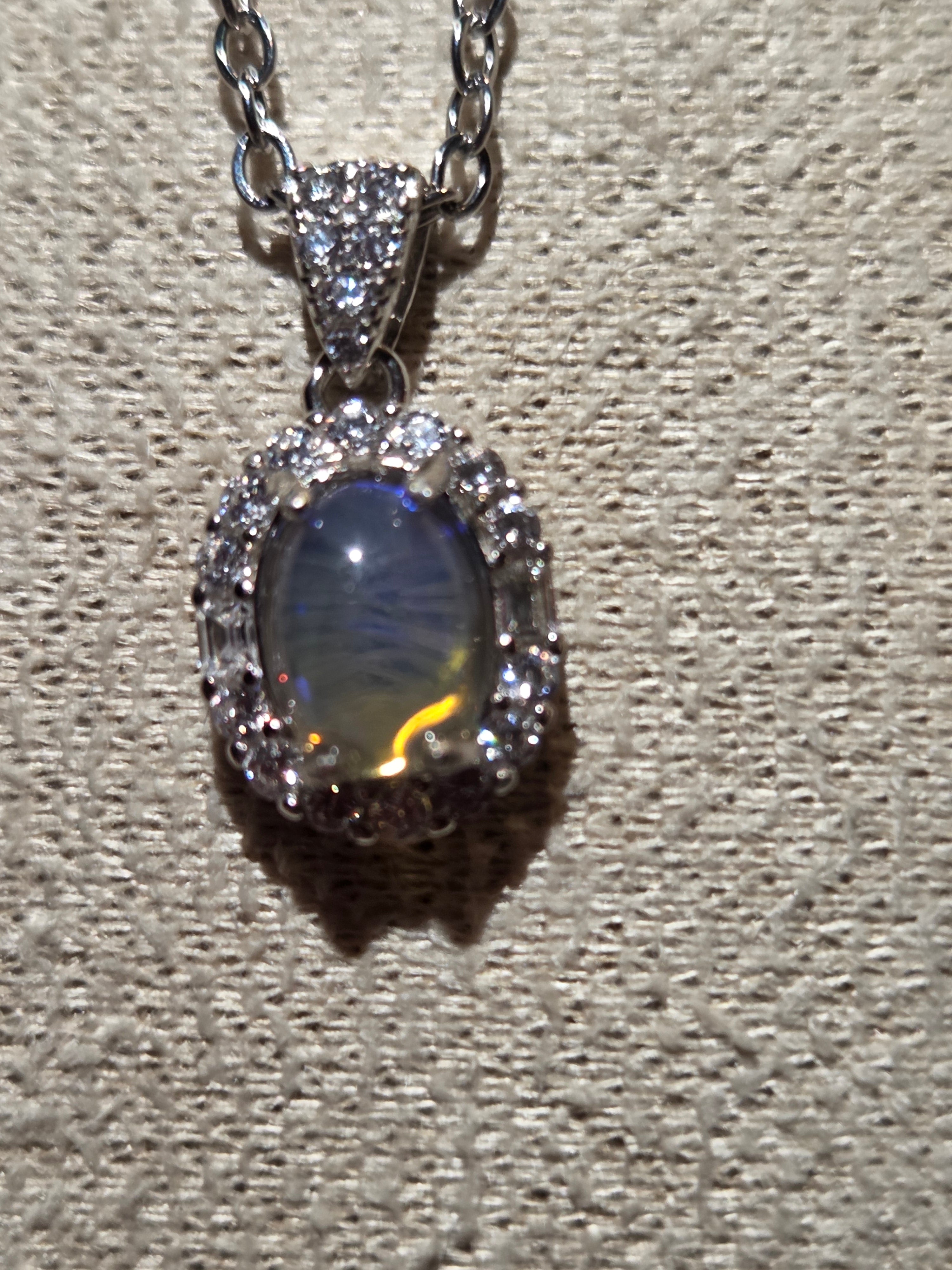 Beautiful clear opal necklace from  Queensland Australia