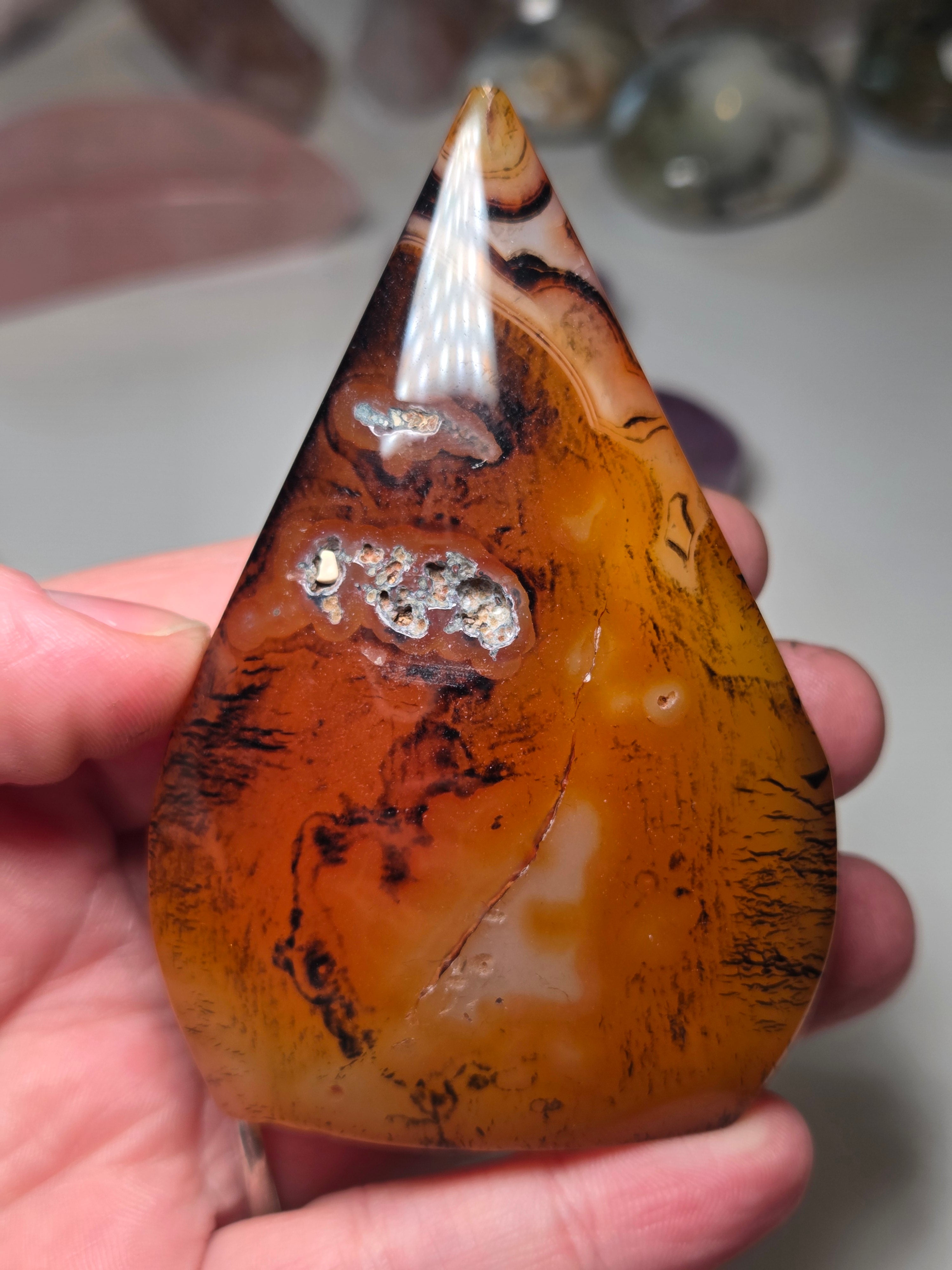 Sardonyx crystal Tear drop