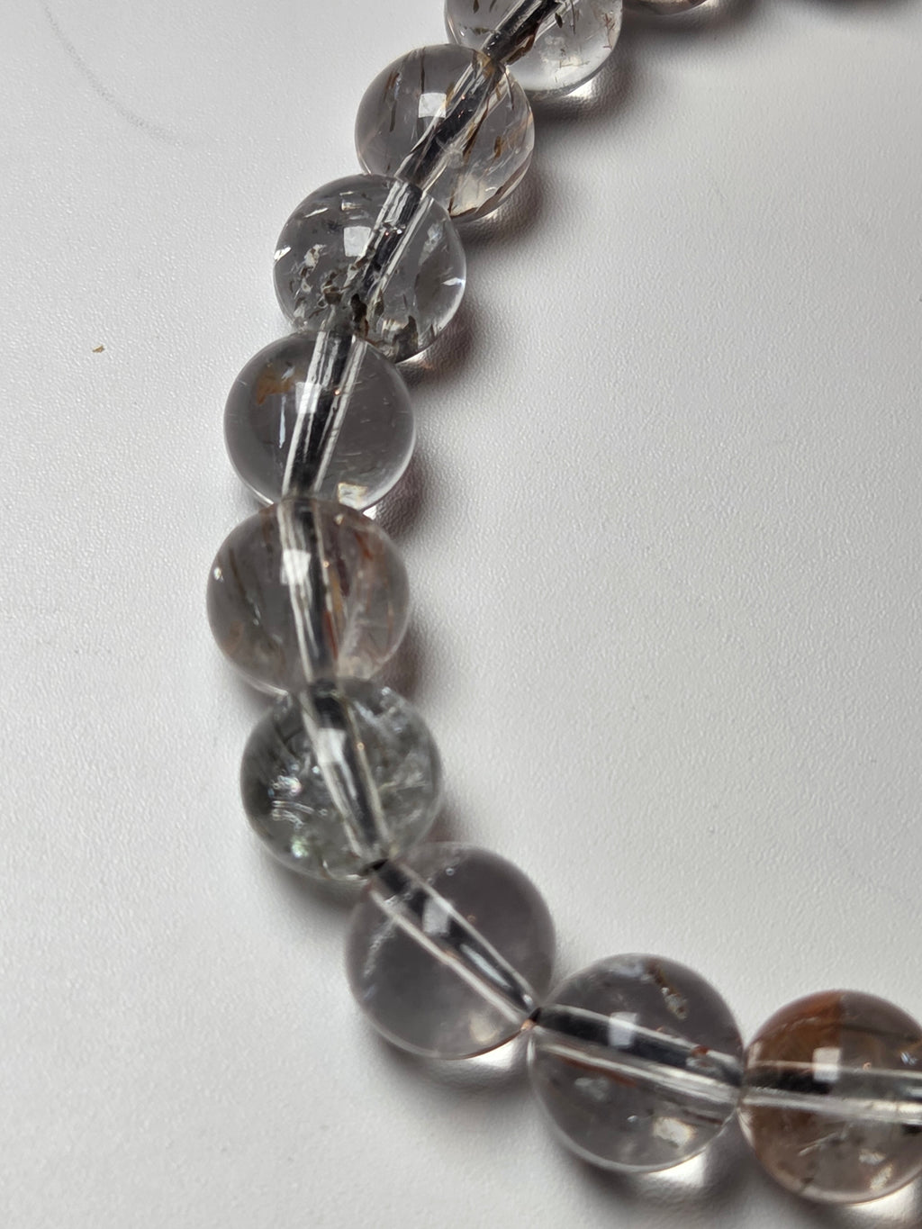 Copper rutile crystal bracelet