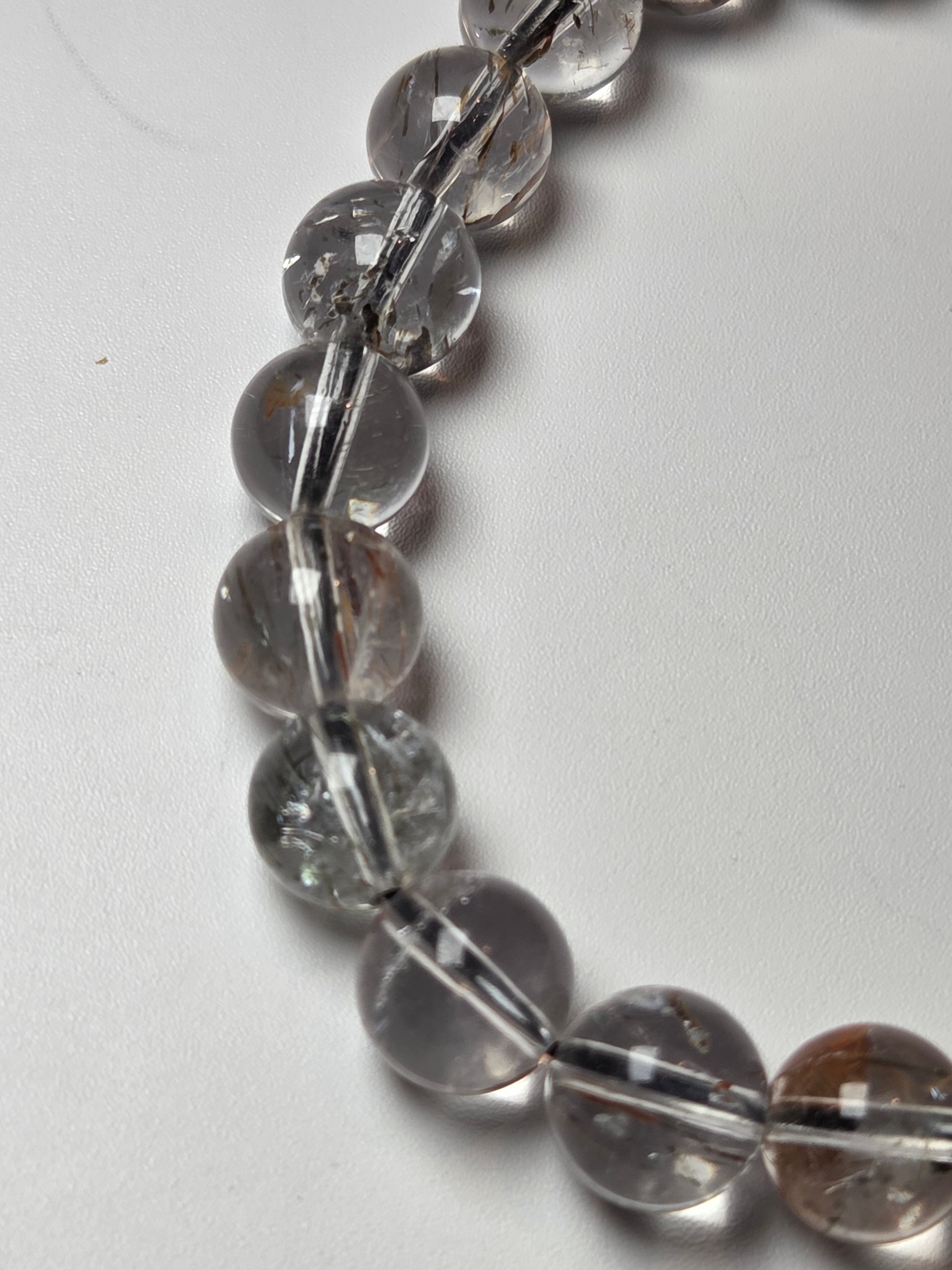 Copper rutile crystal bracelet