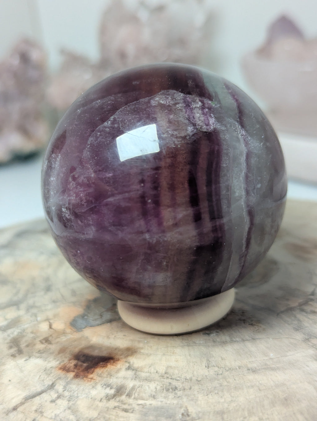 Fluorite crystal sphere