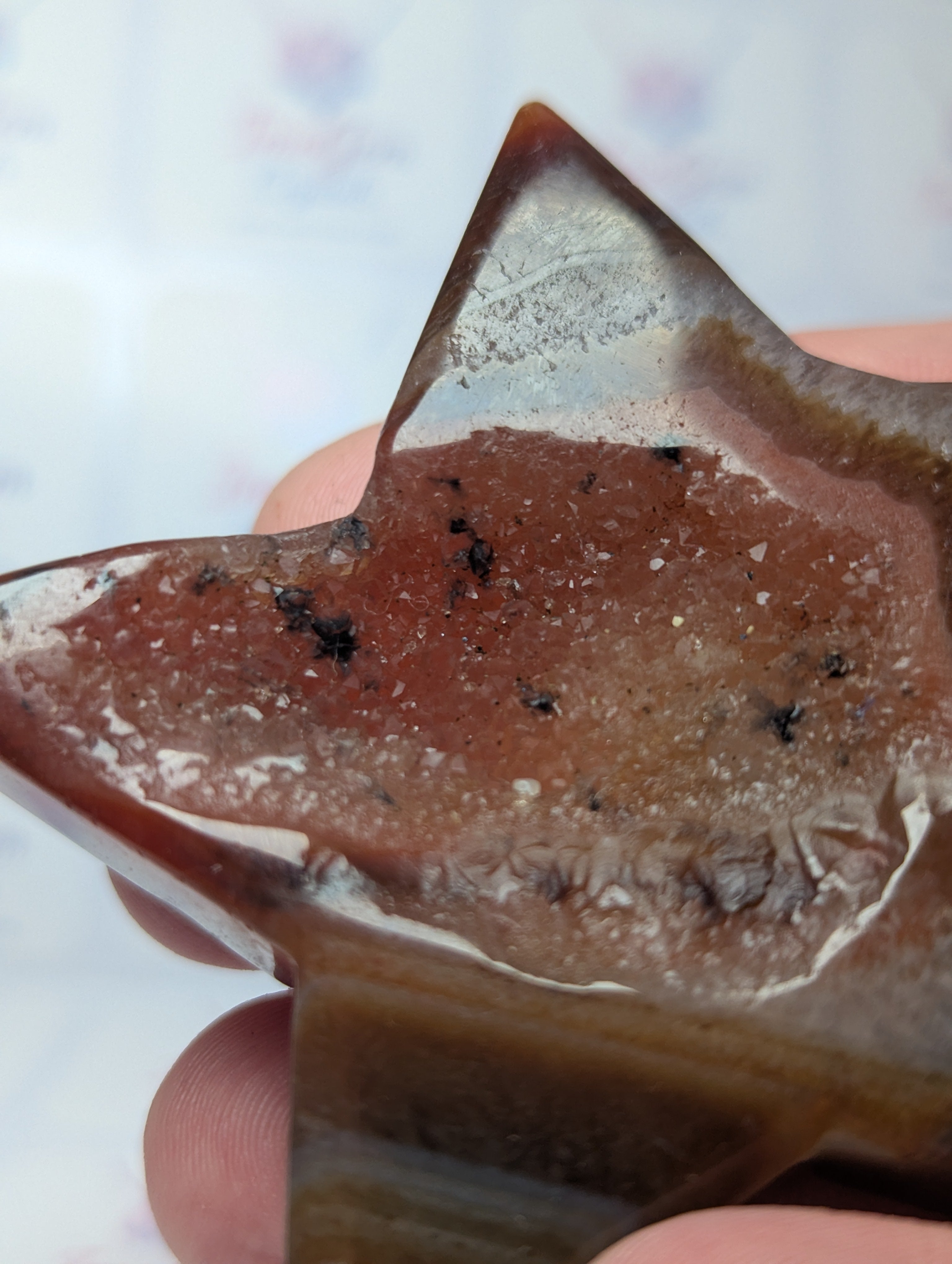 Sardonyx crystal star with duzy