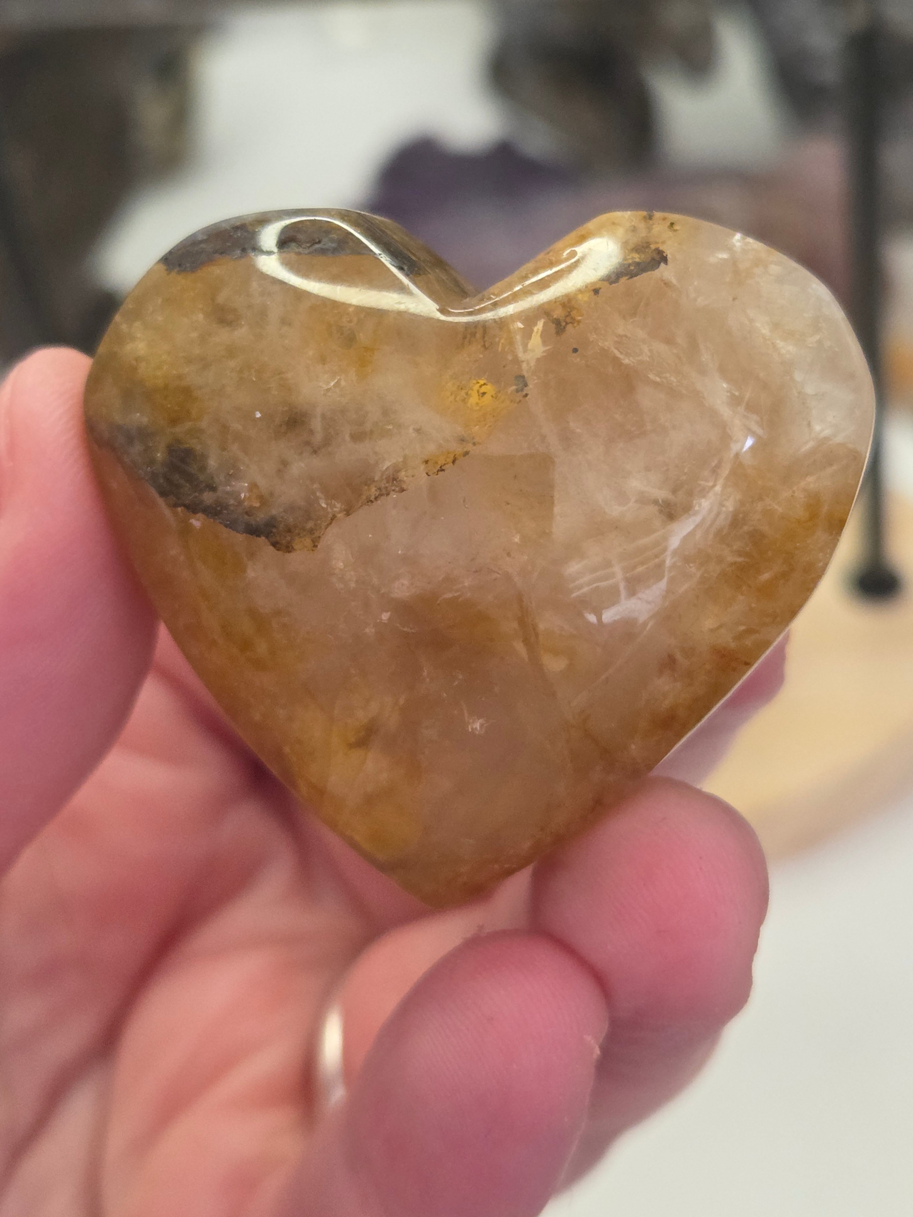 Golden healer crystal heart