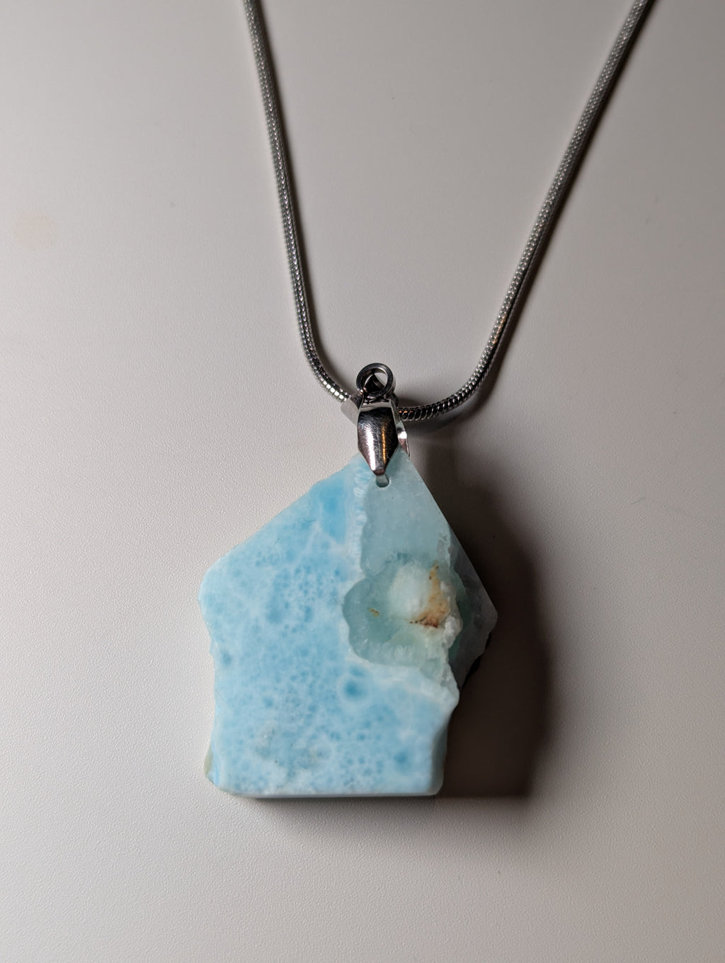 Larimar crystal handmade necklace