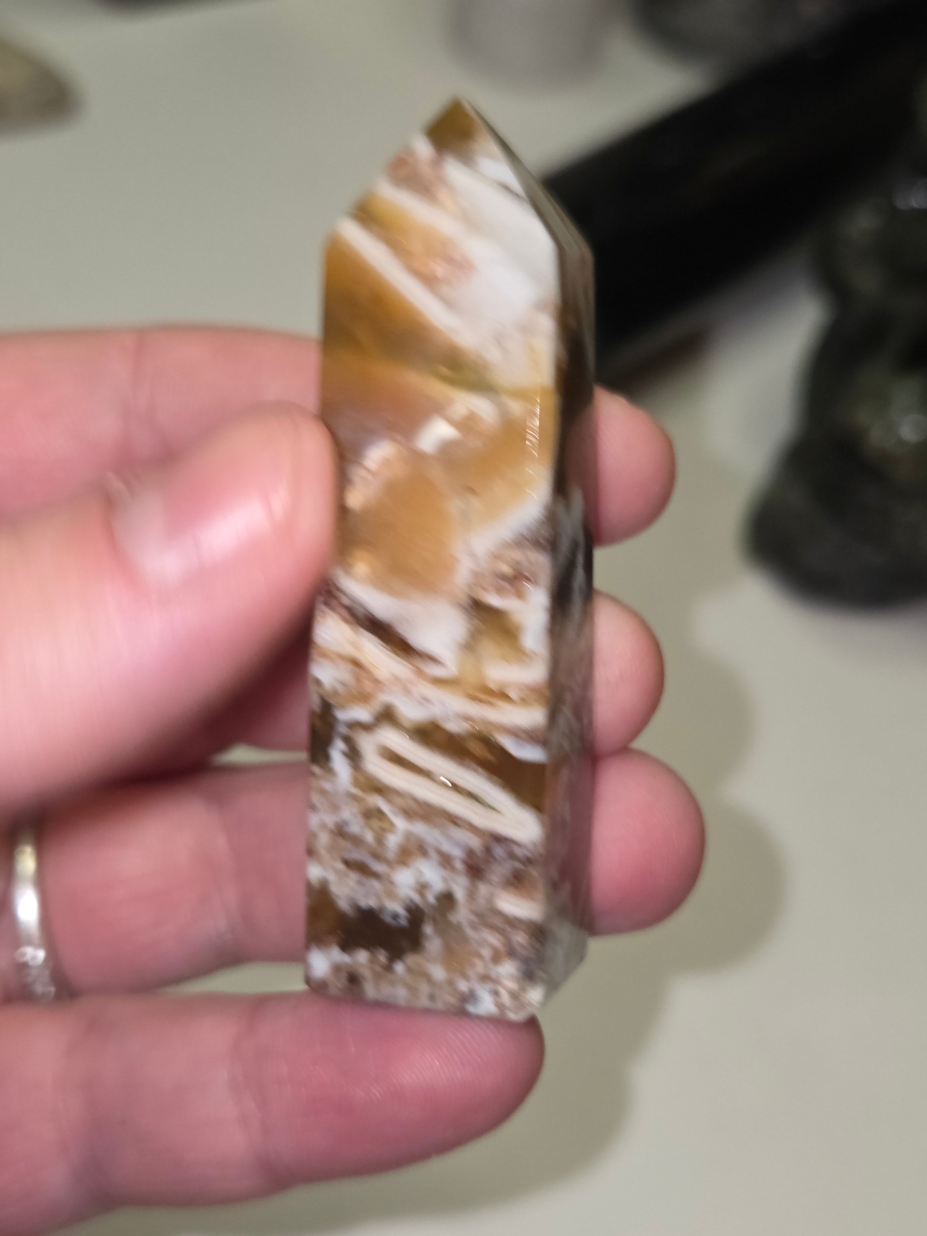 Chocolate Agate crystal tower