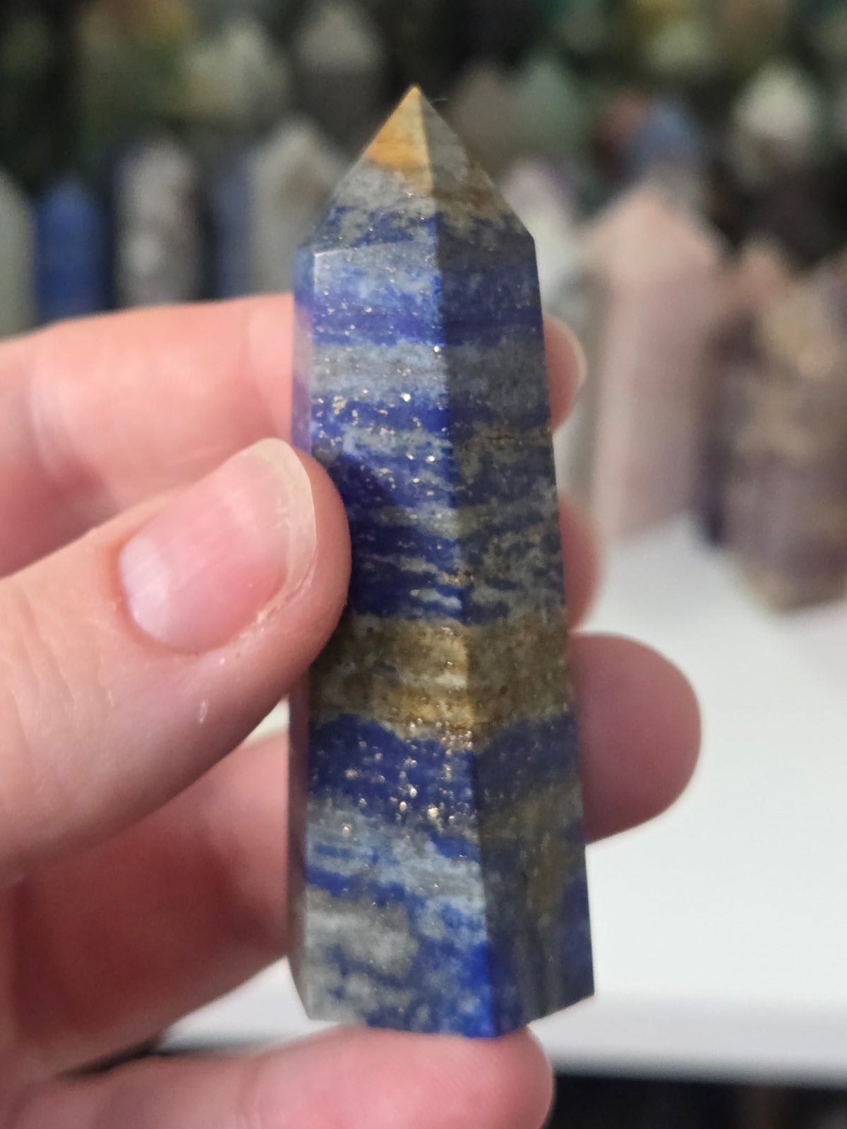 Lapis Lazuli crystal tower