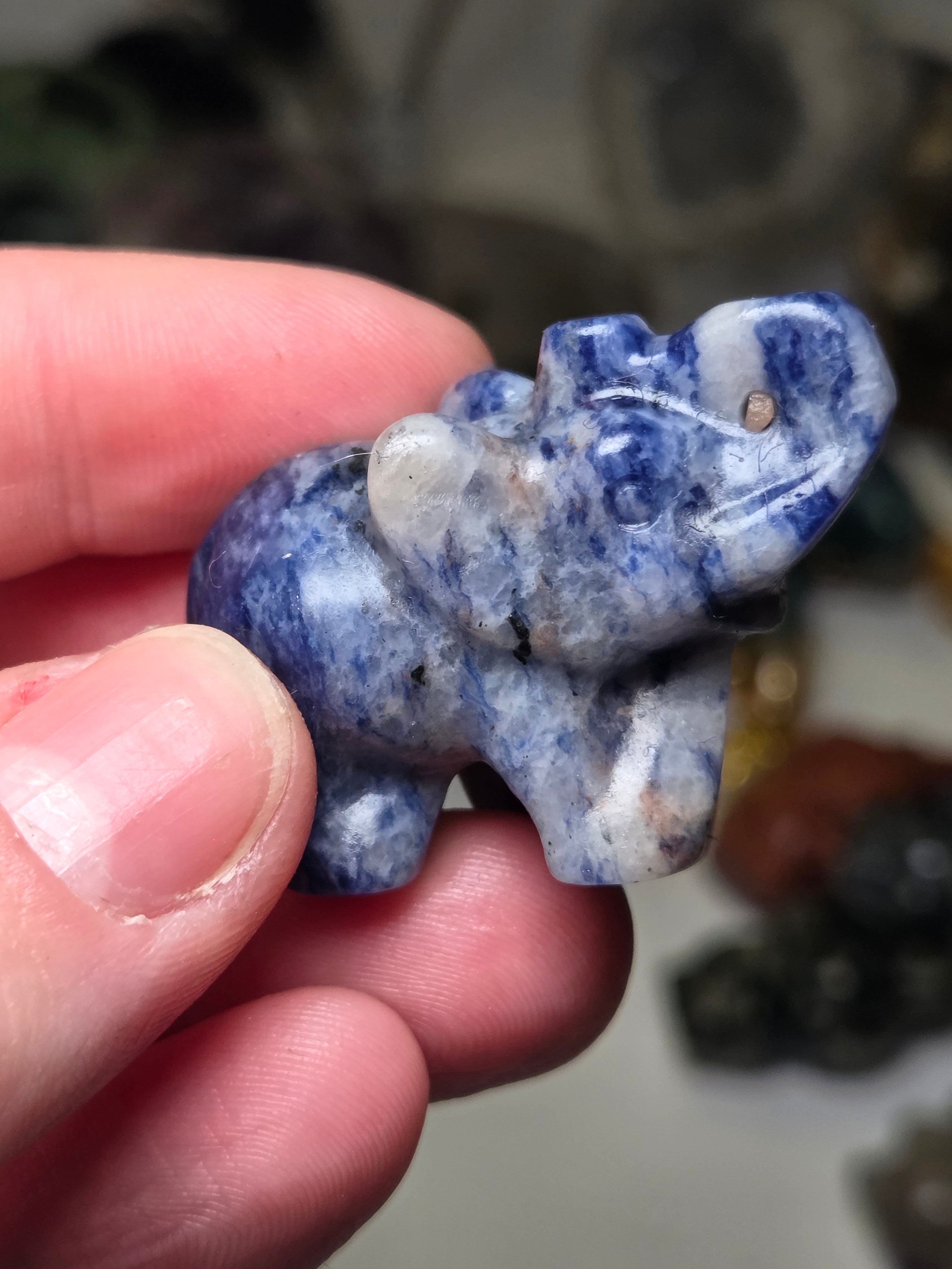 Crystal Elephant carving
