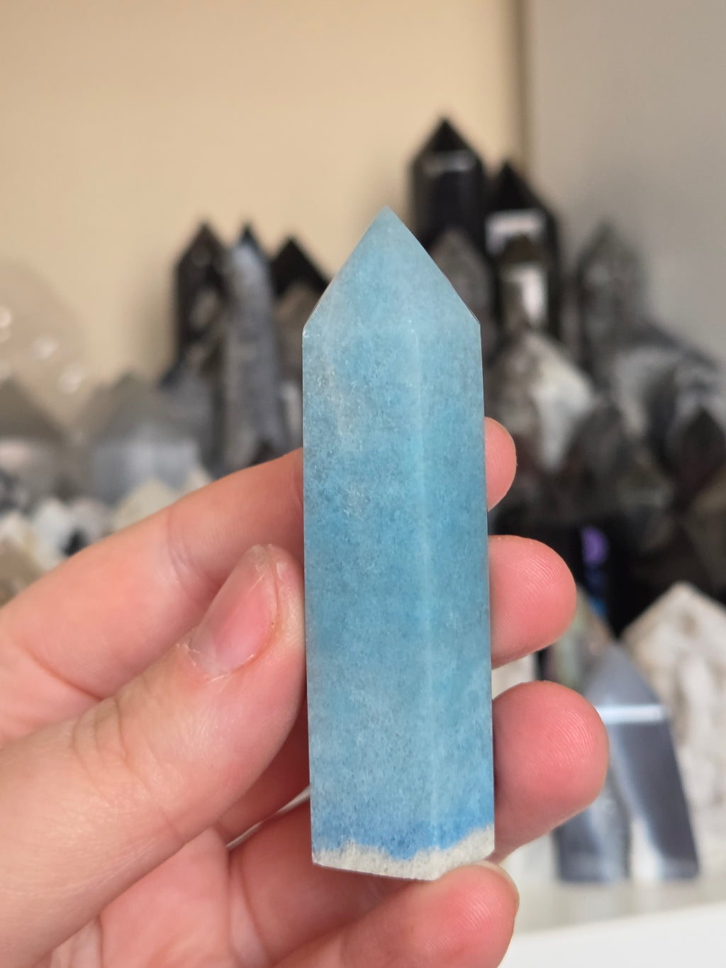 Trolite crystal tower carving