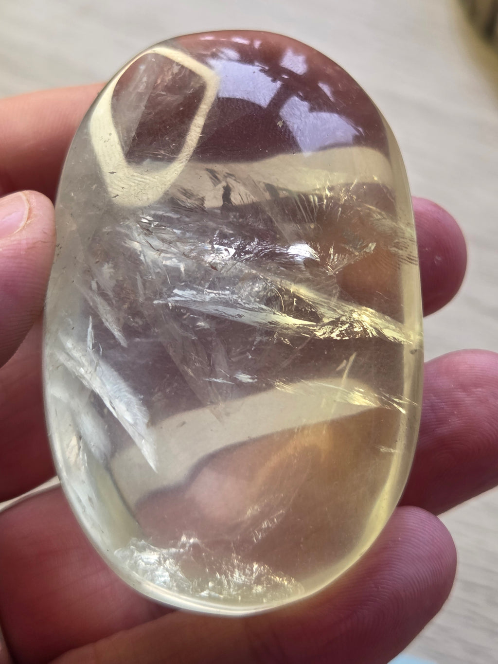 Natural Citrine crystal palm stone grade AAAA
