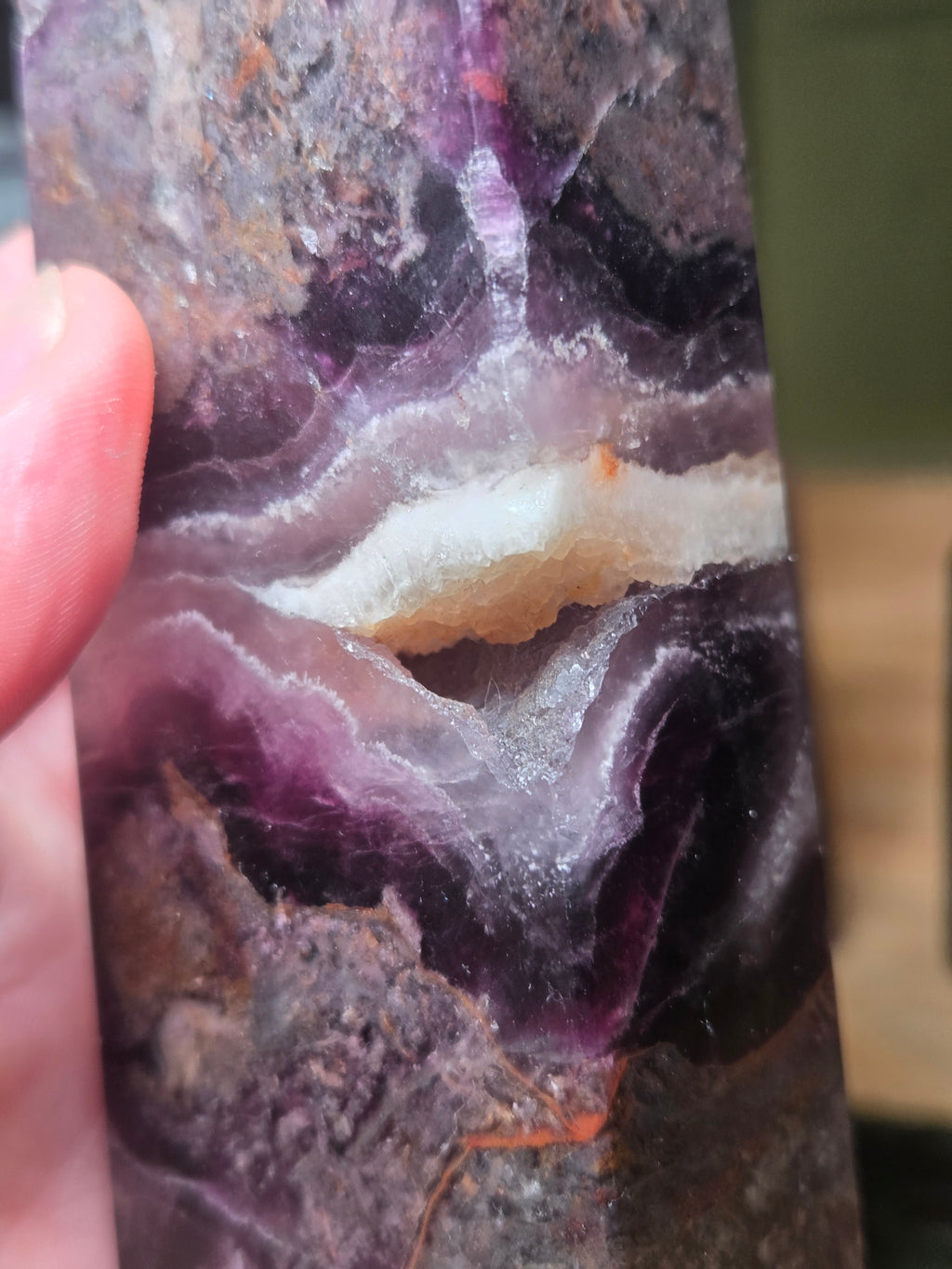 Root flourite crystal tower with duzy