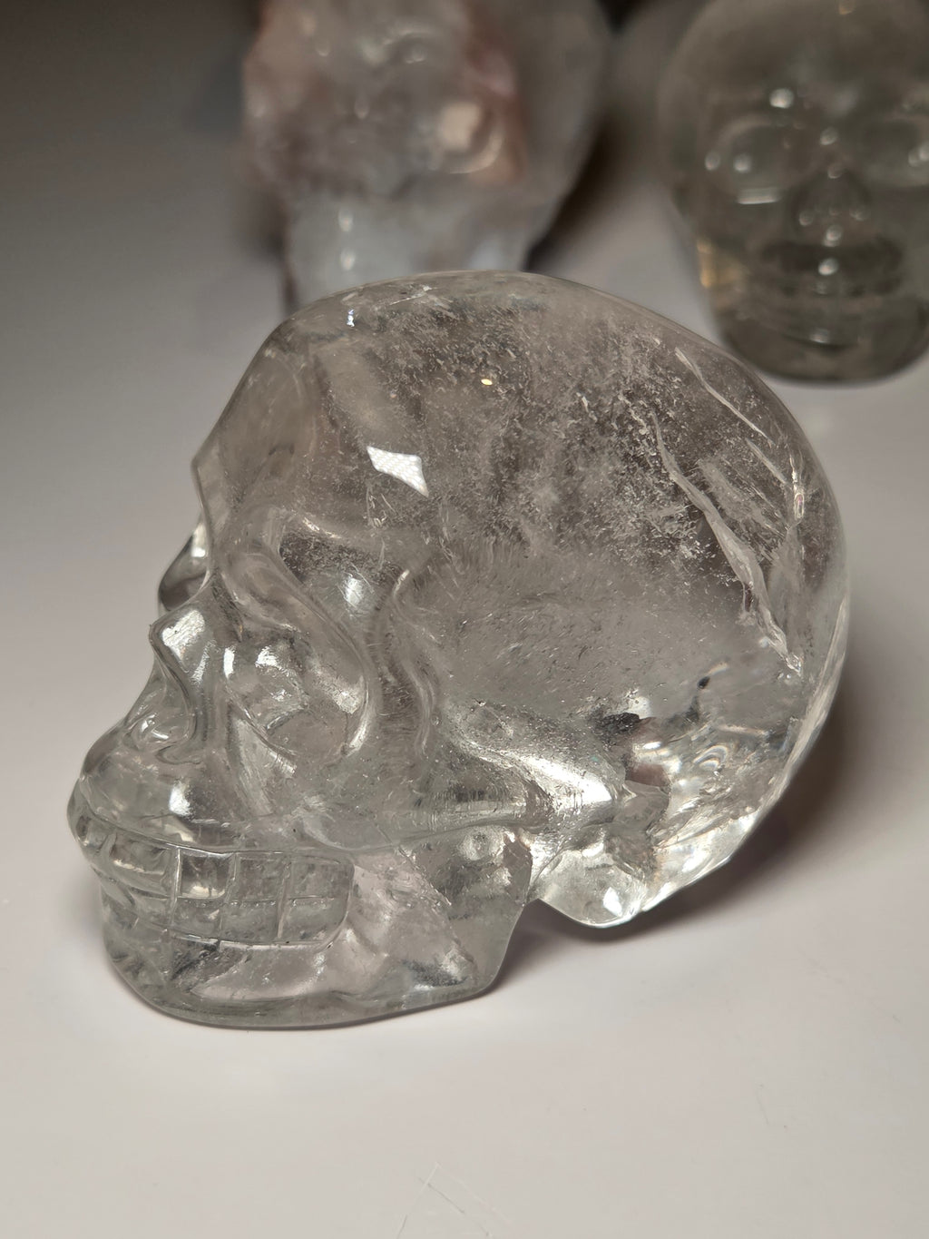 Stunning Clear Quartz crystal Skull carving