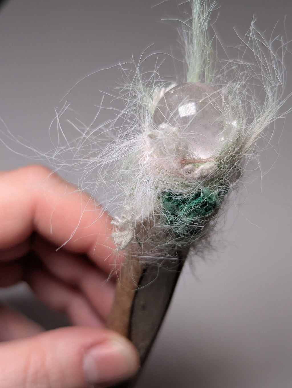 Clear quartz crystal pen