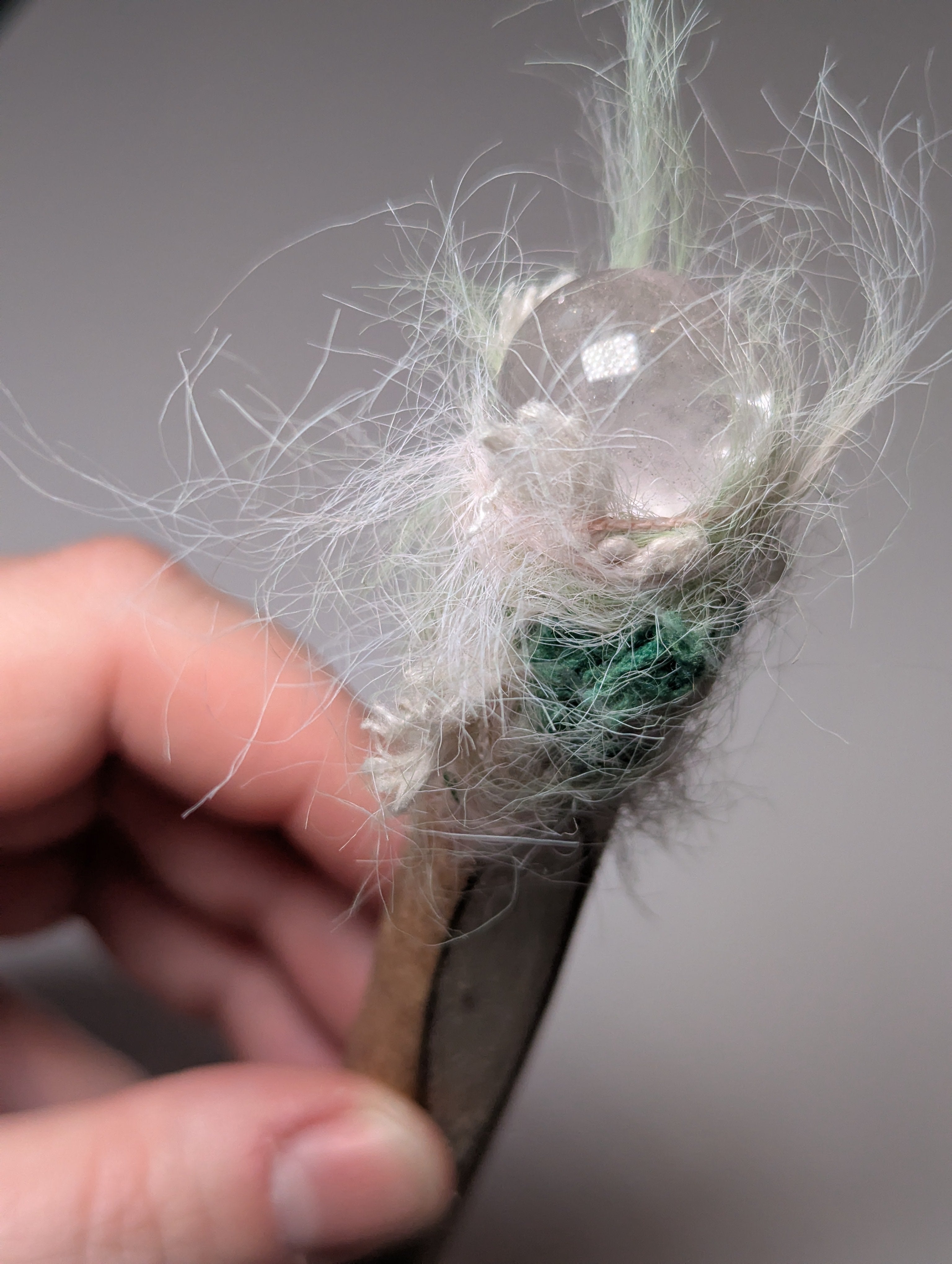 Clear quartz crystal pen