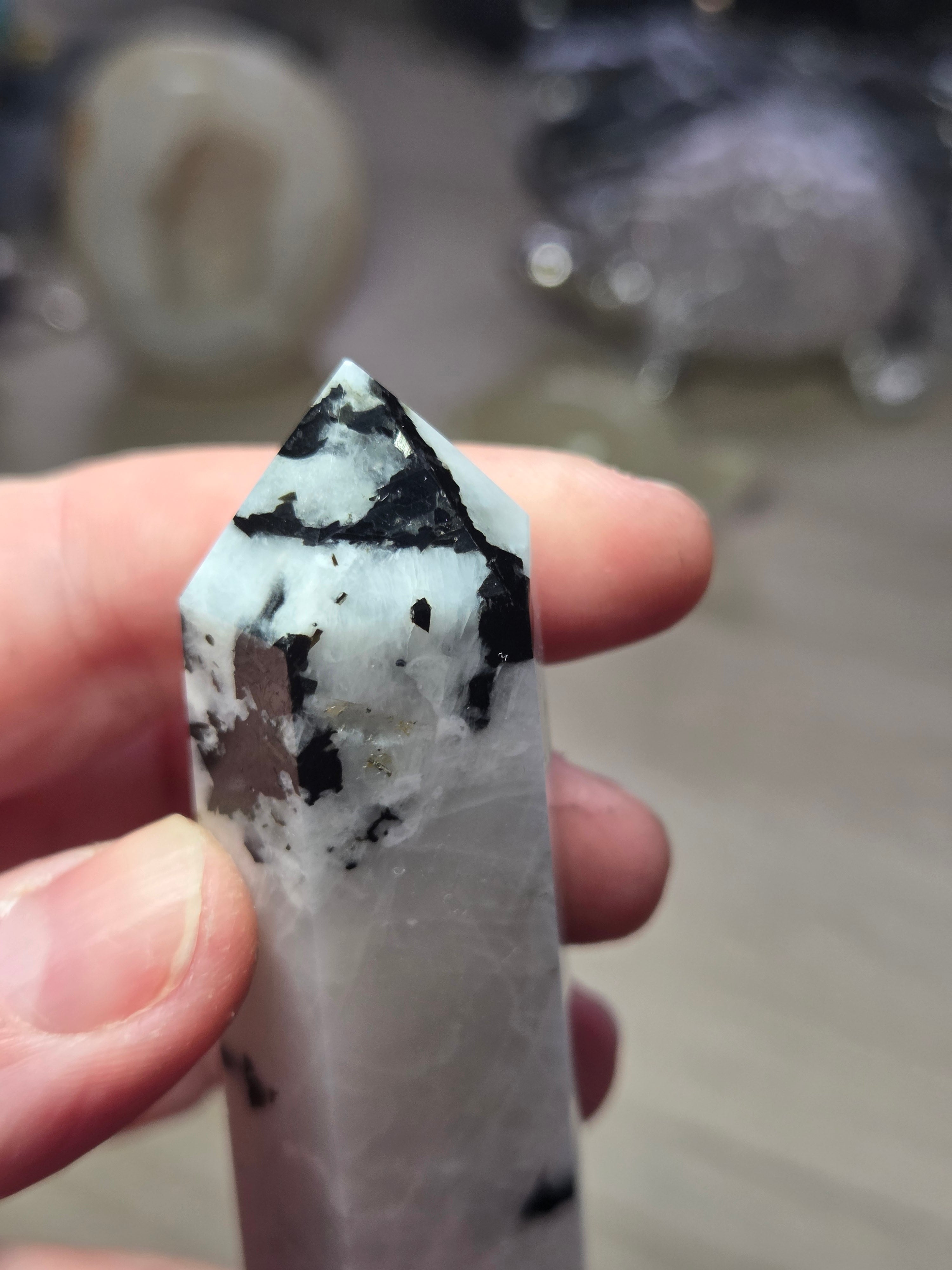 Rainbow moonstone crystal tower