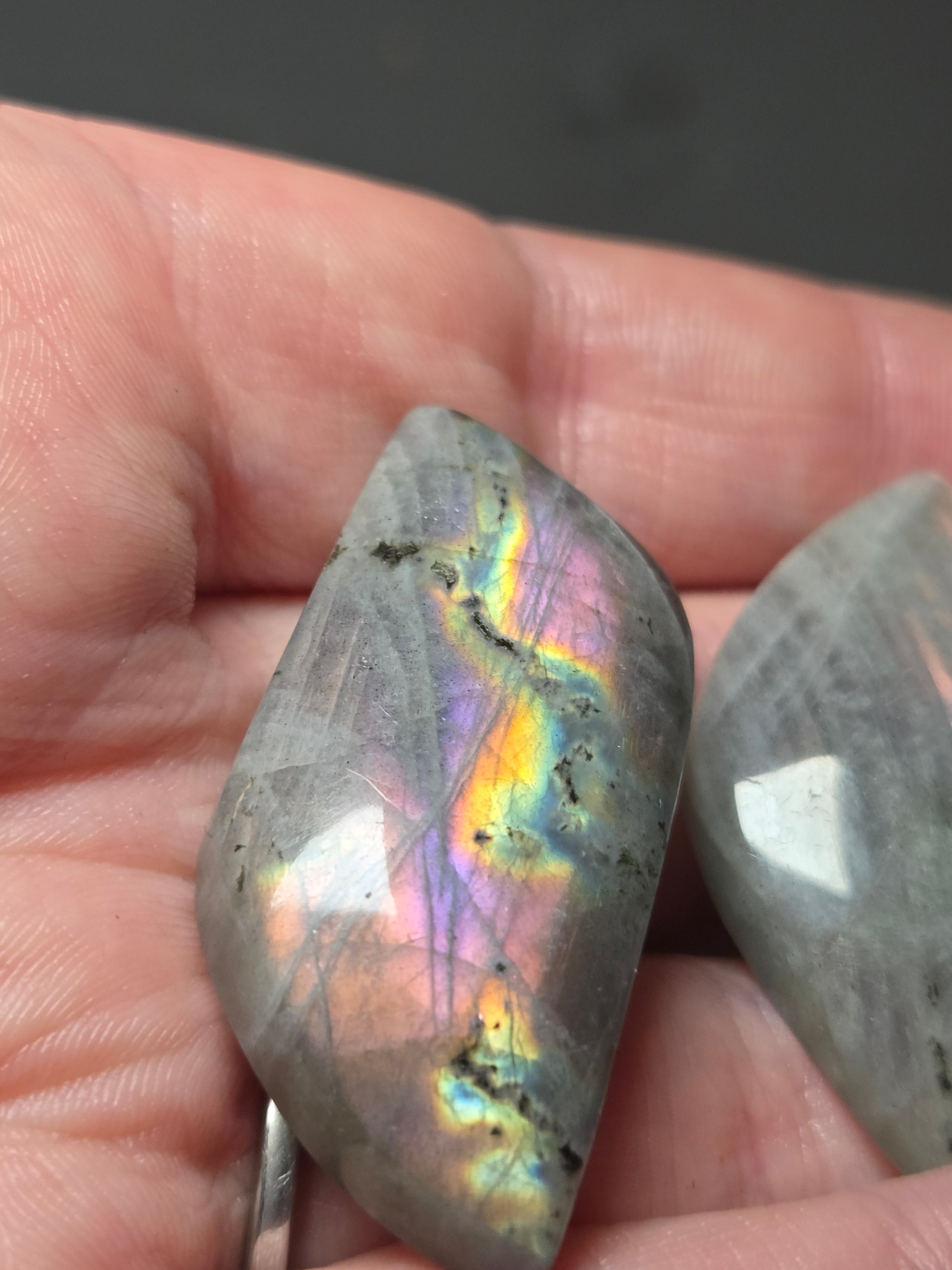 Labradorite crystal cabochon crystals set -B