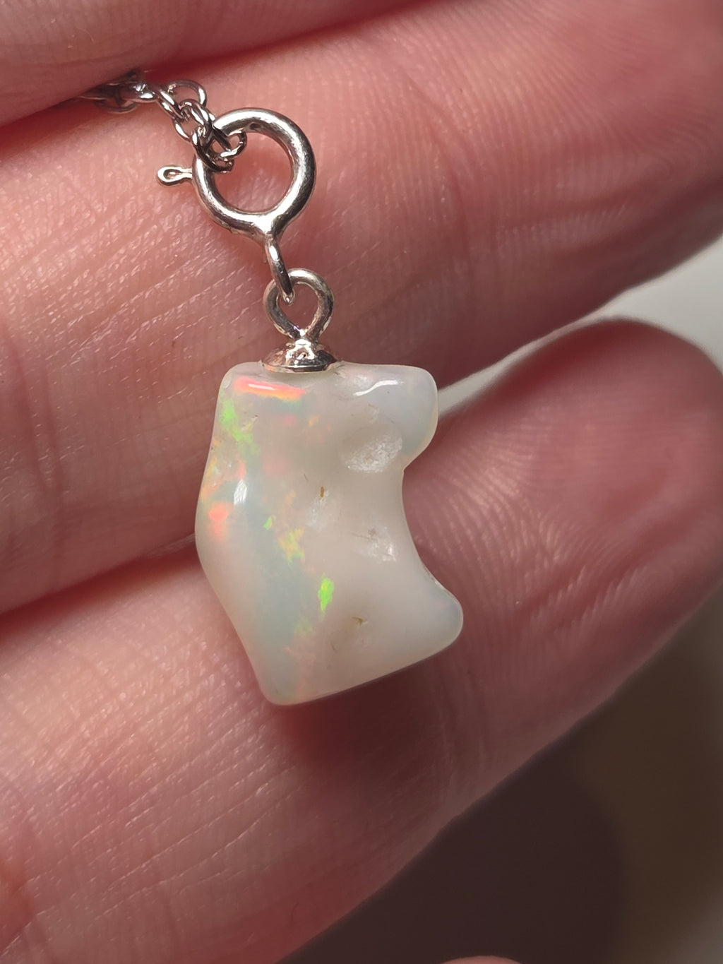 Ethiopian Opal crystal necklace