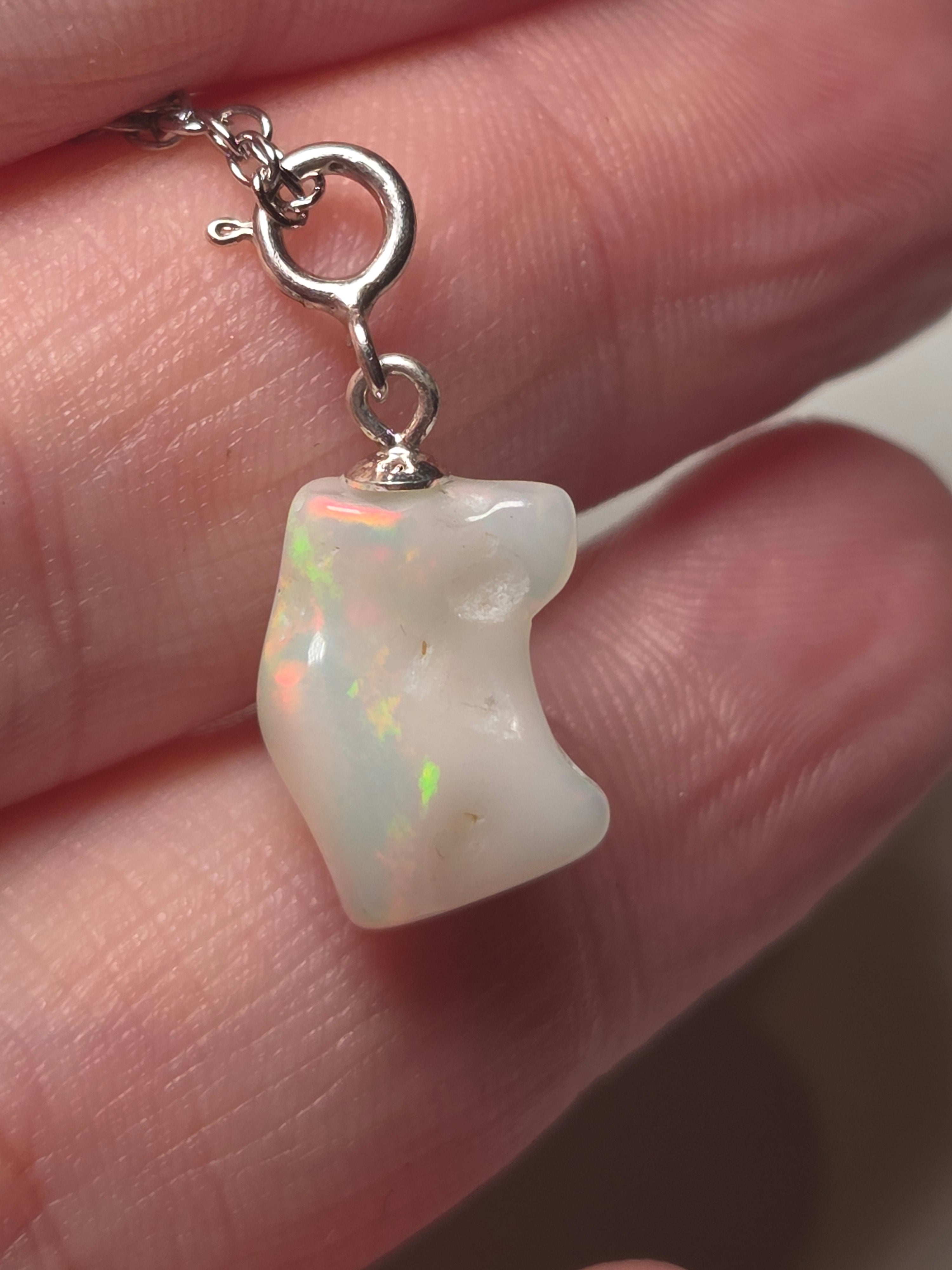 Ethiopian Opal crystal necklace