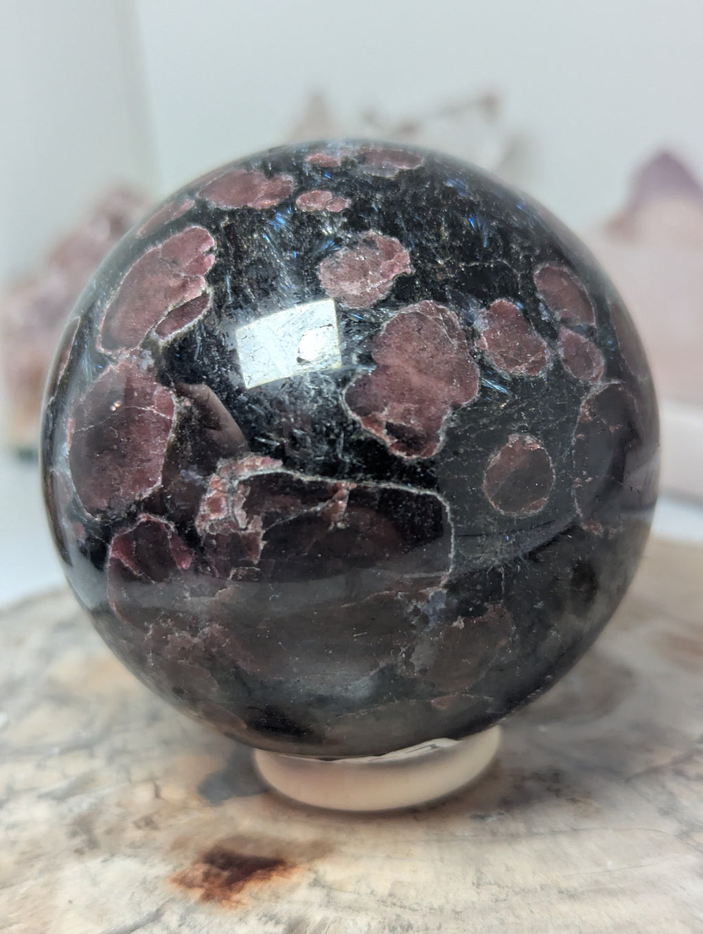 Garnet in Astrophylite sphere