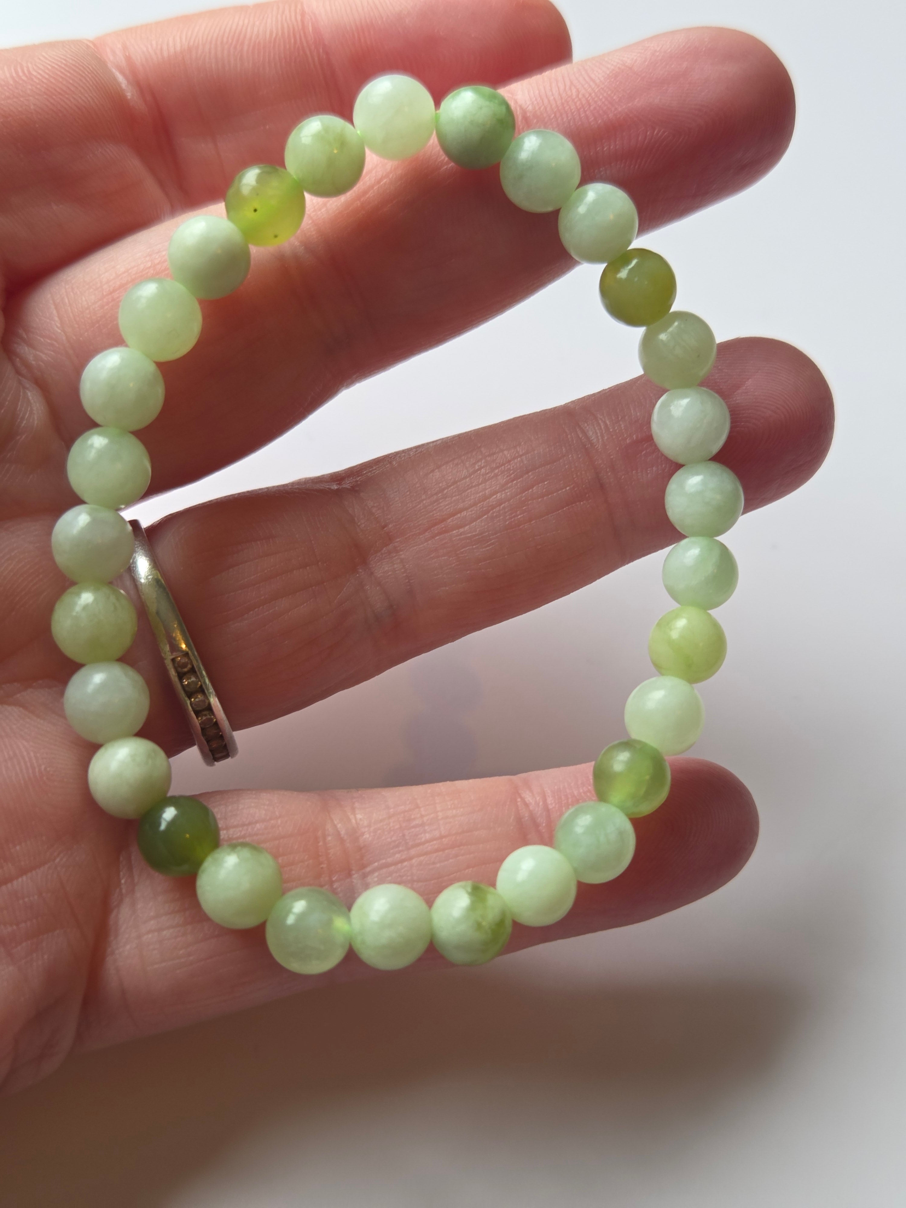 Green jade crystal bracelet 4-6mm