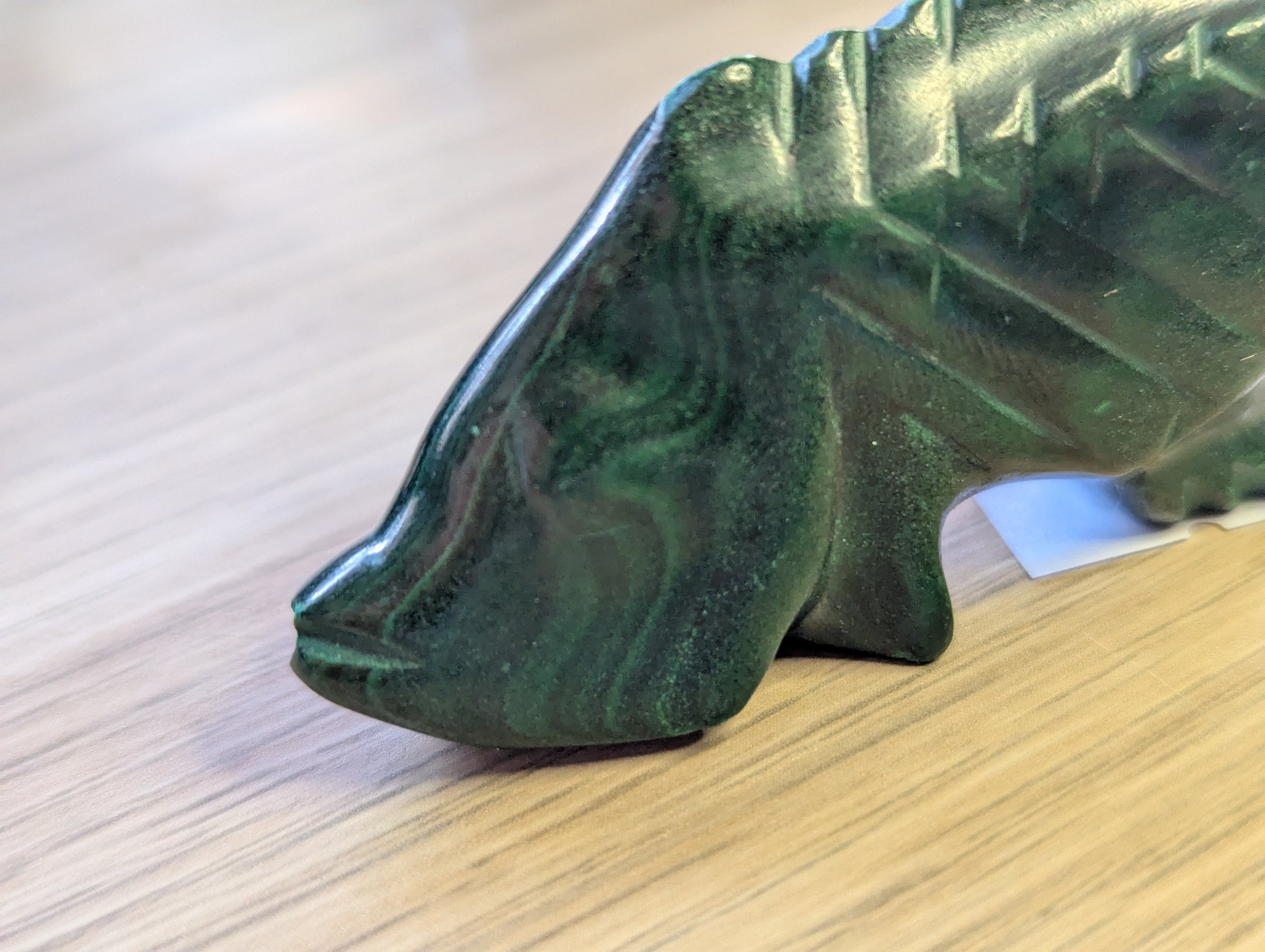 Malicite crystal Fish carving