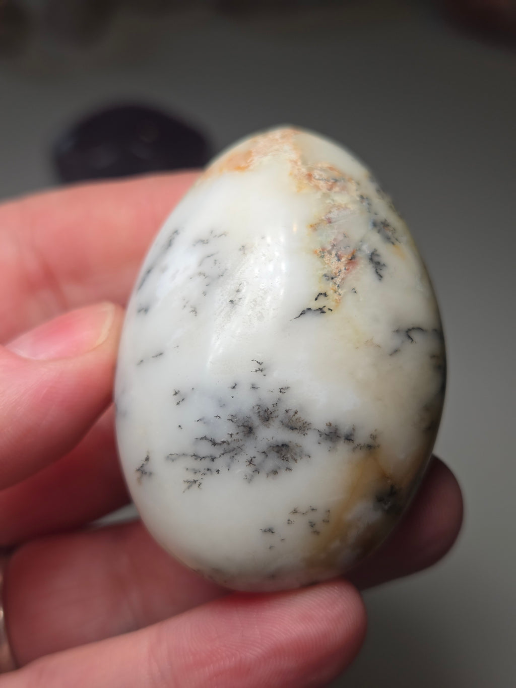 Dendritic crystal opal Palm stone