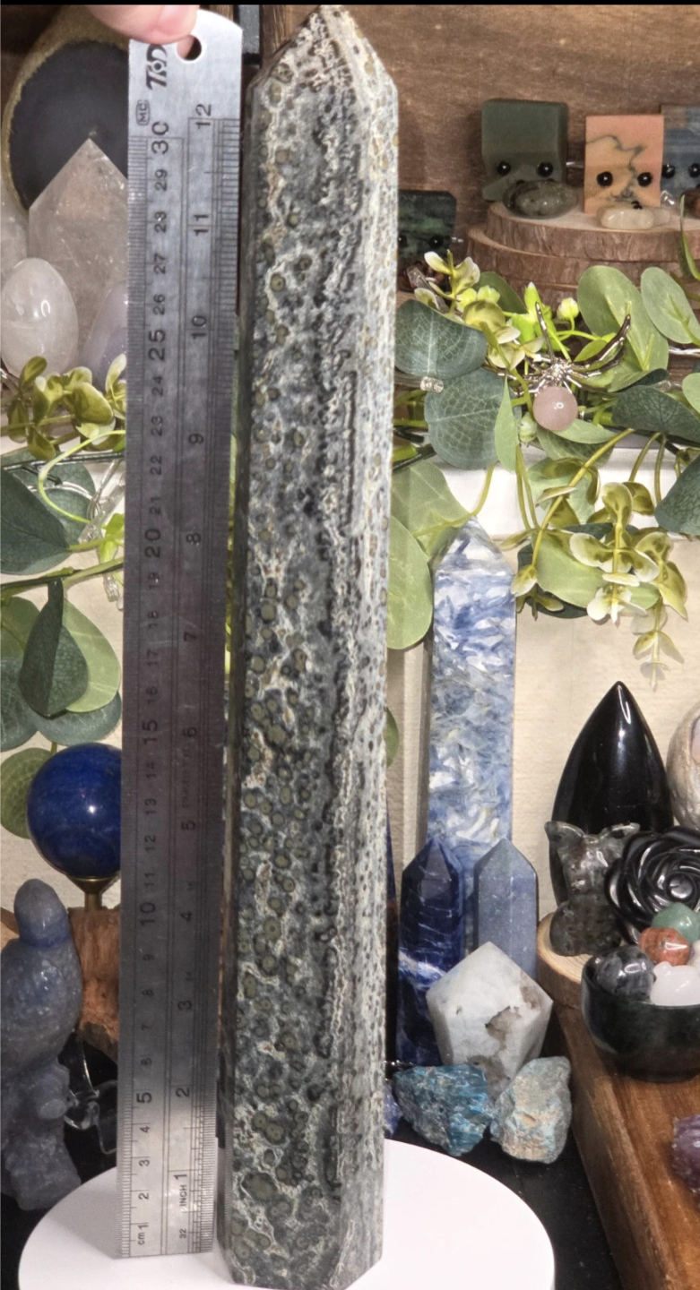 Sale - Kambaba Jasper crystal xl tower 50% off when checkout