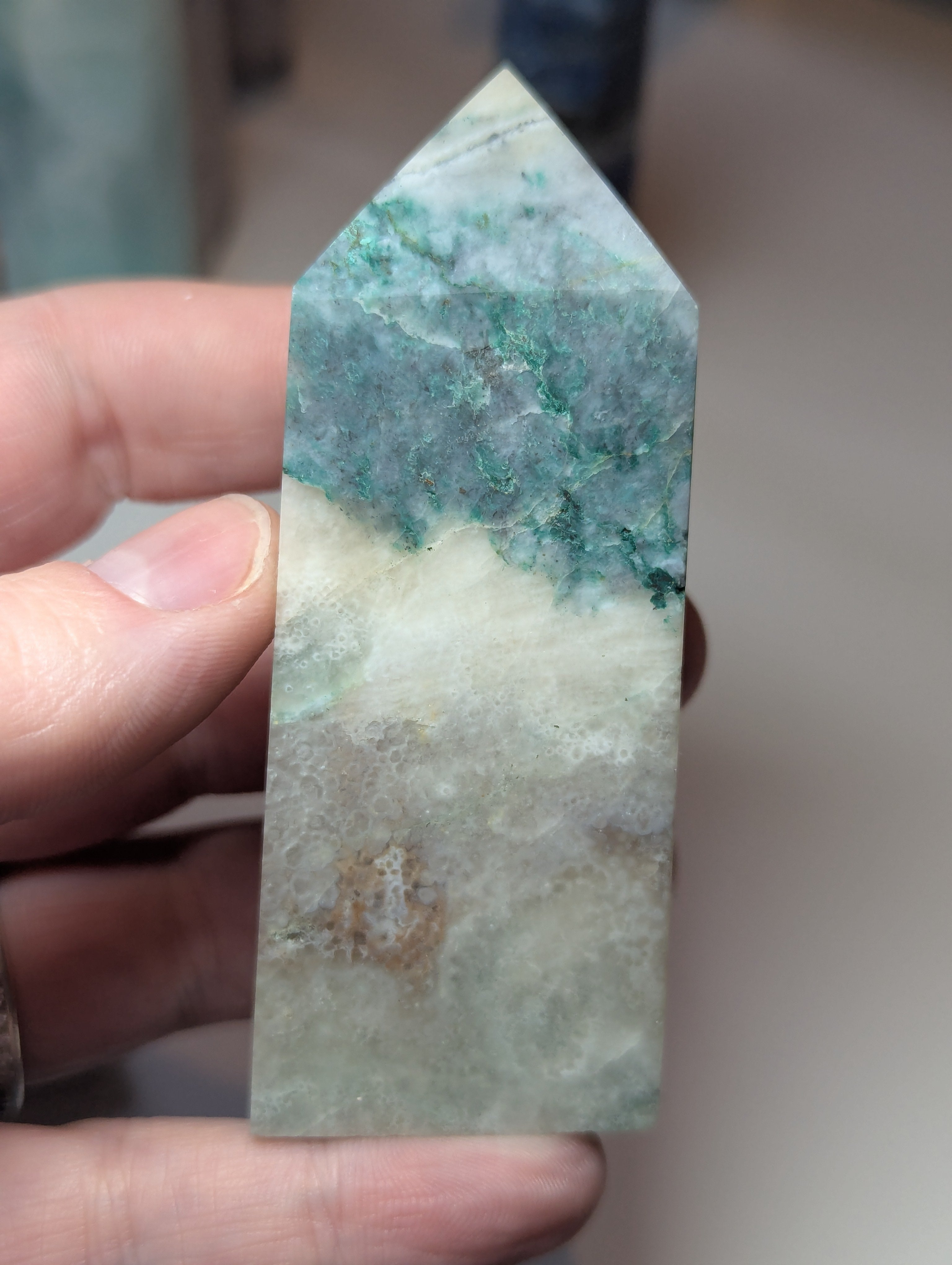 Green Turquoise crystal tower