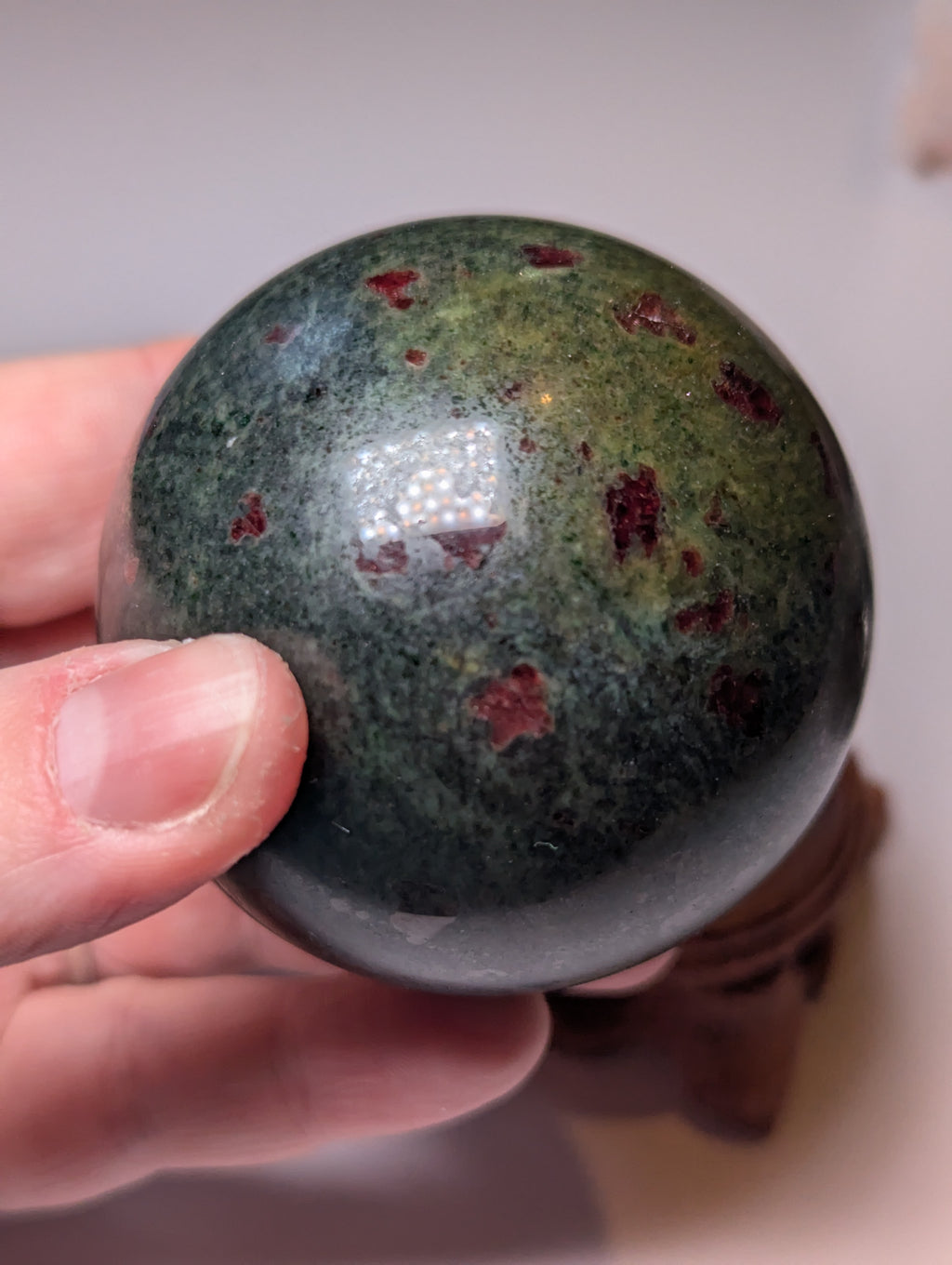 Garnet in frushite crystal sphere