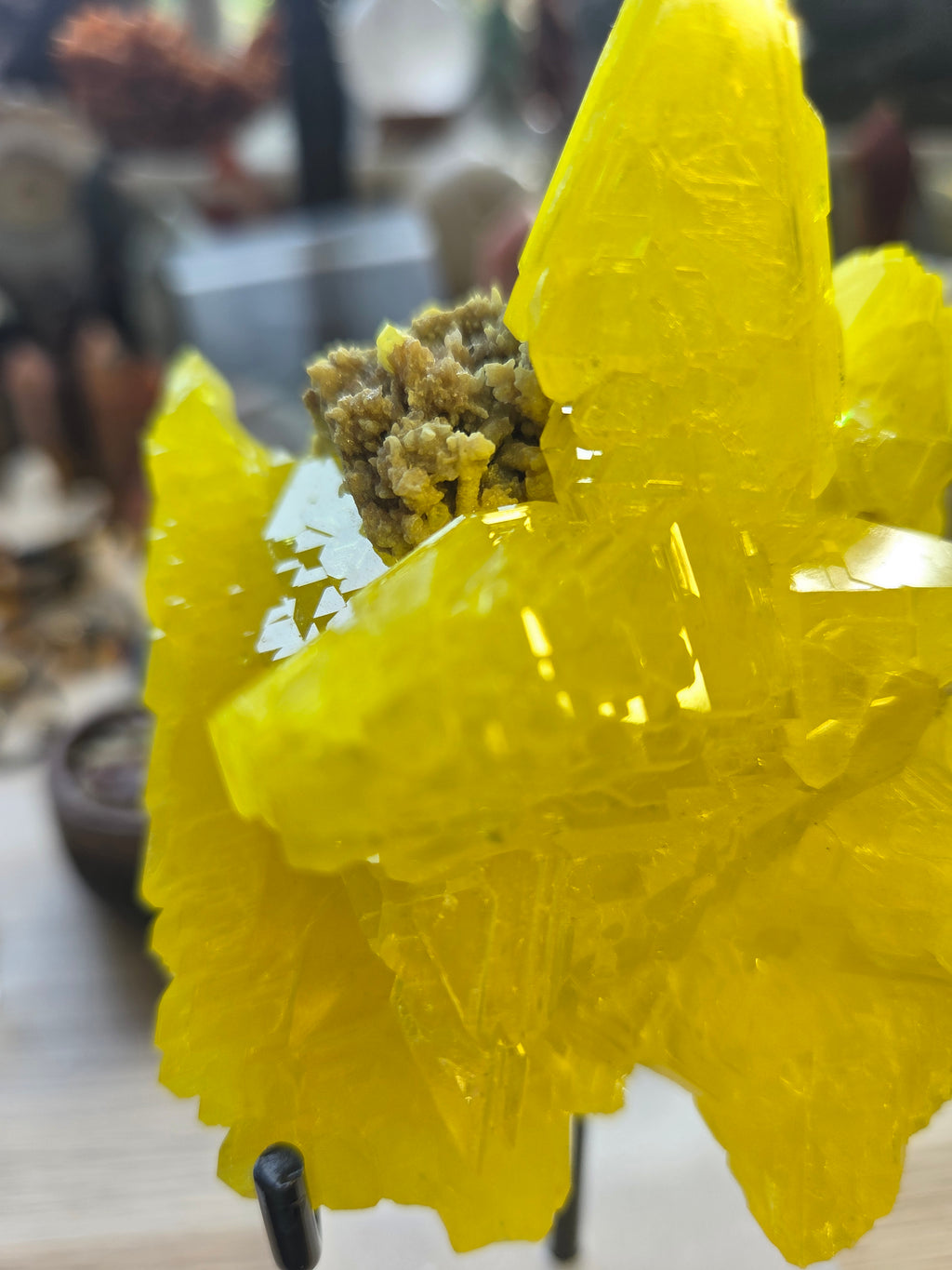 Rare Sulphur specimen with Stand