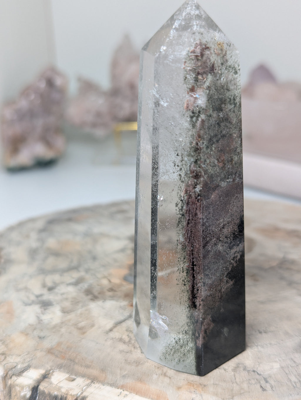 Grade AAA Garden quartz crystal tower