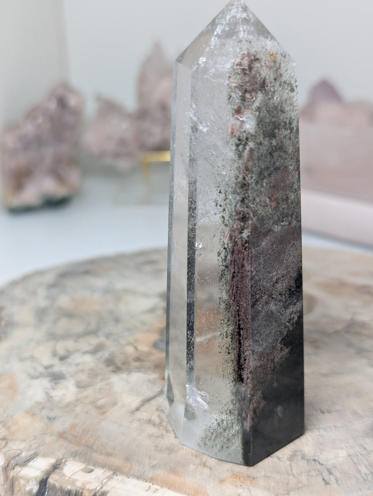 Grade AAA Garden quartz crystal tower