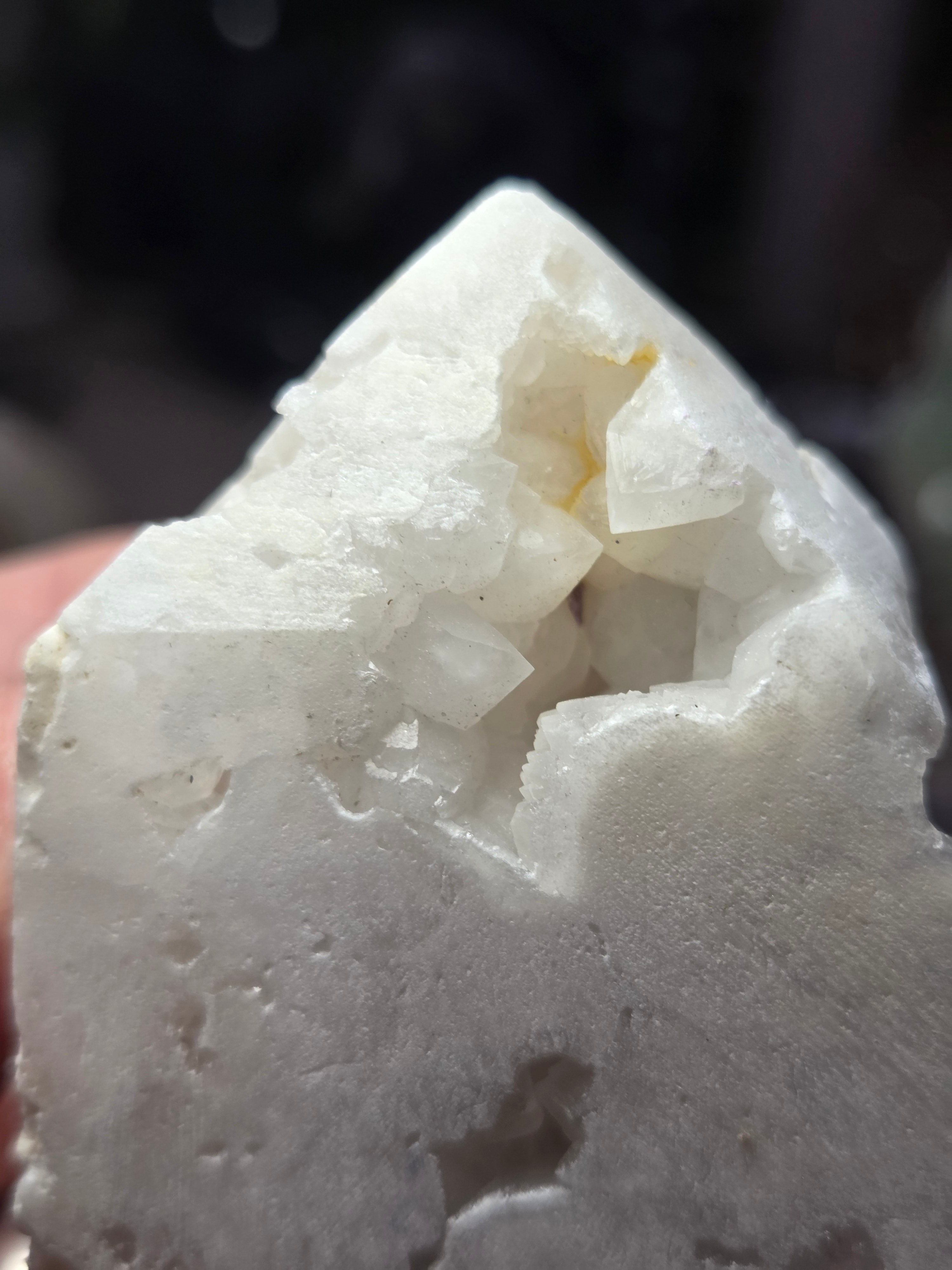 Milky quartz crystal tower