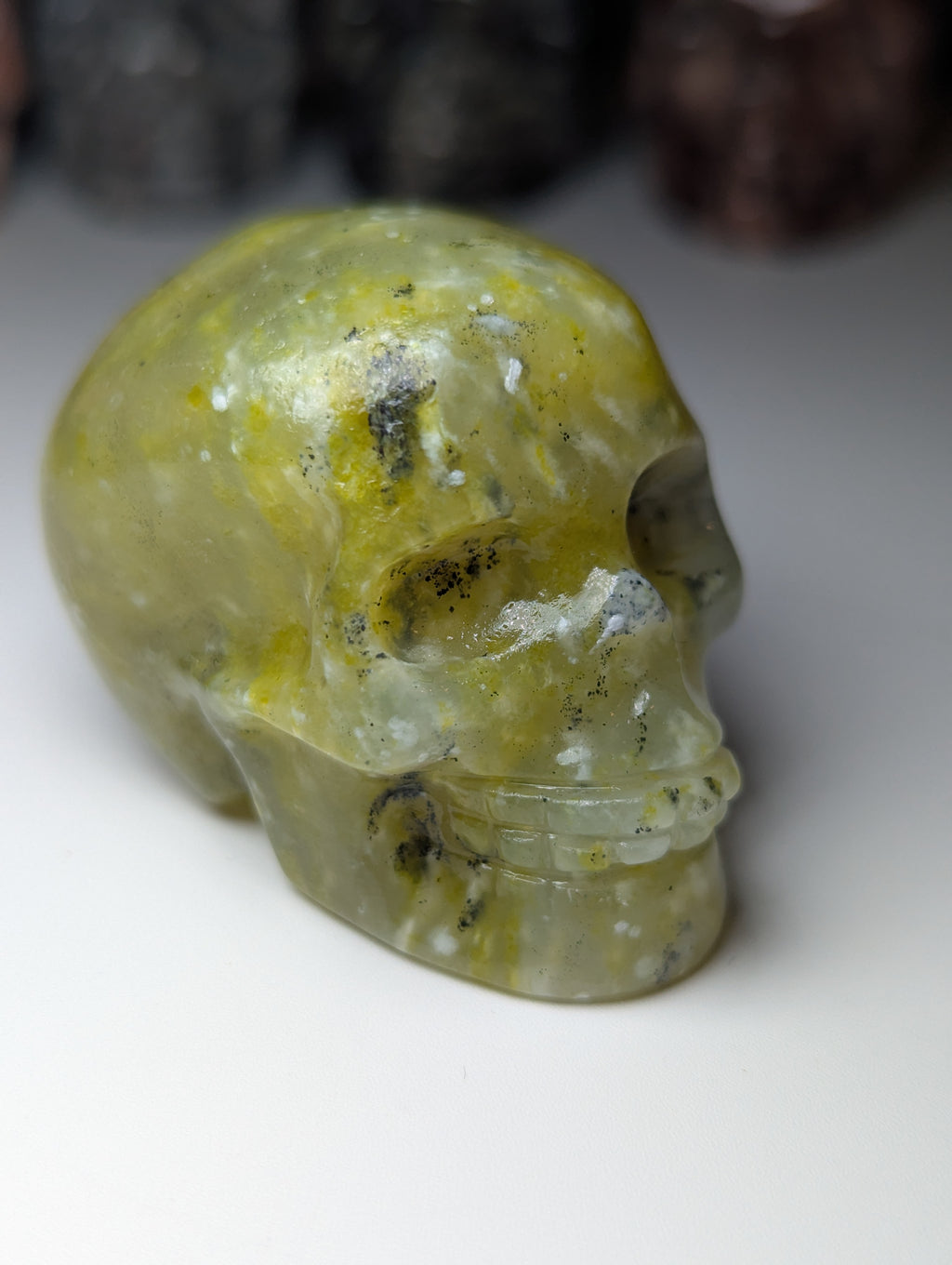 Light Green jade crystal skull
