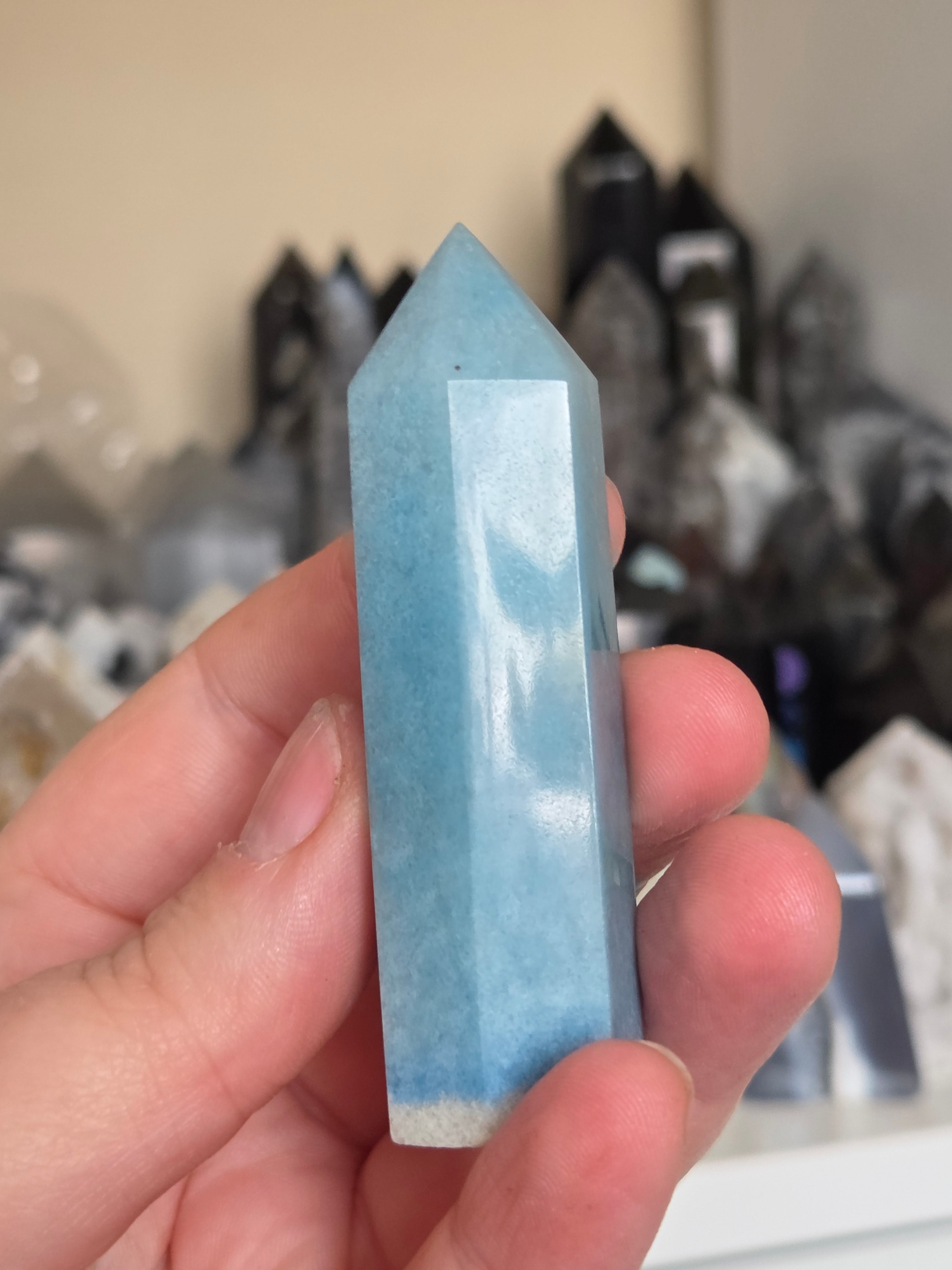 Trolite crystal tower carving