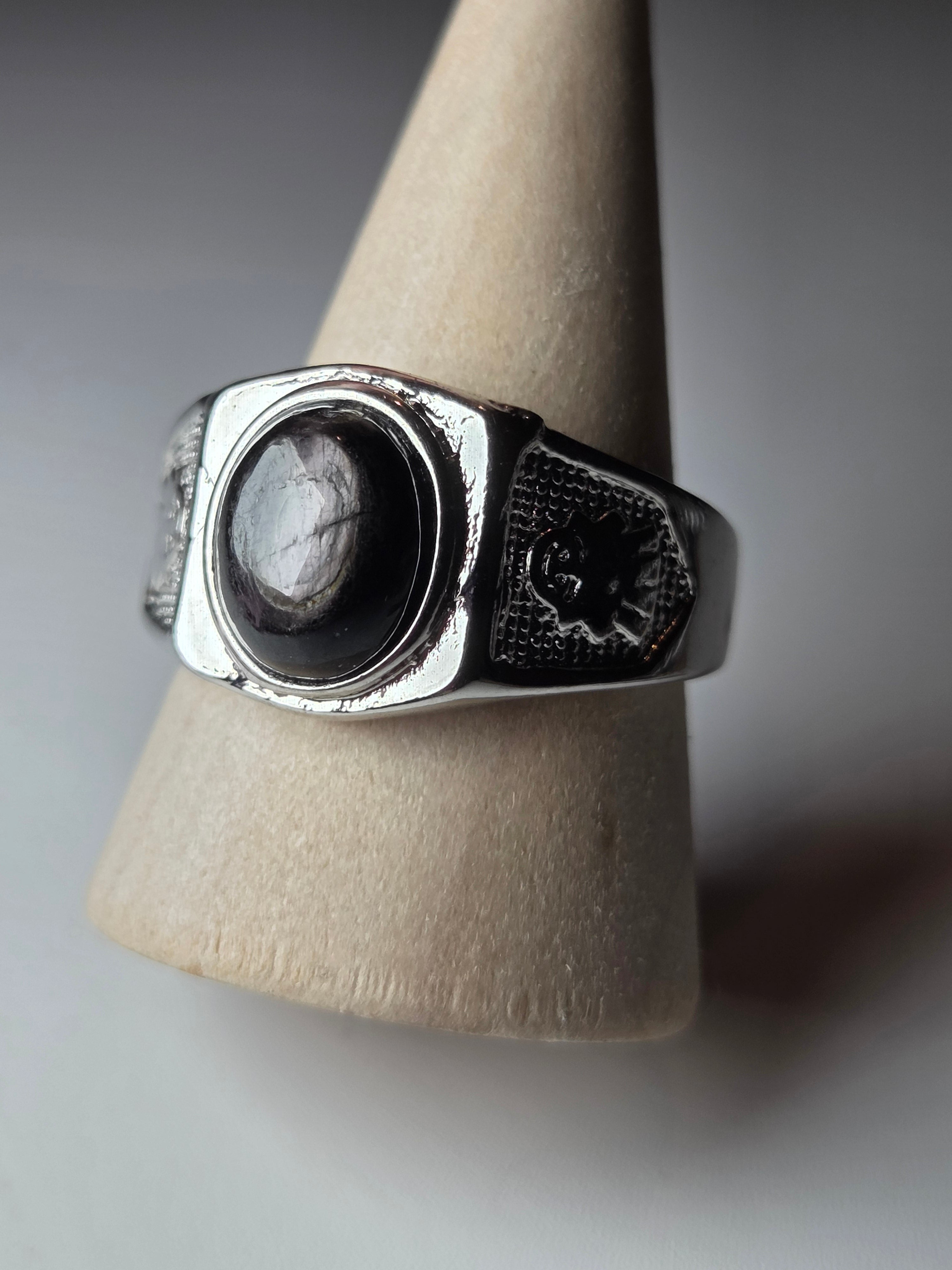 Hypersthene crystal Adjustable ring