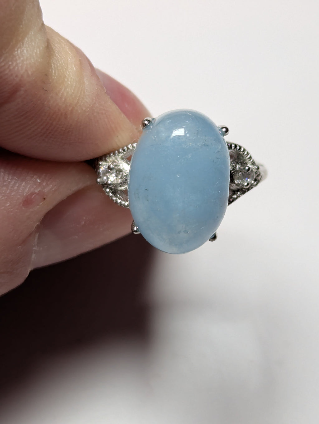 Aquamarine Adjustable s295 ring