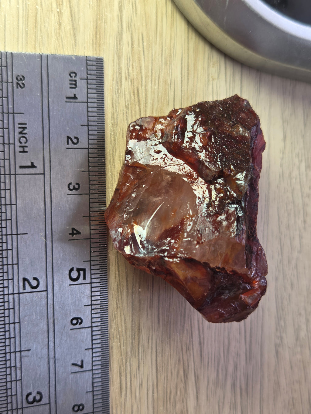 Fire quartz crystal raw specimen