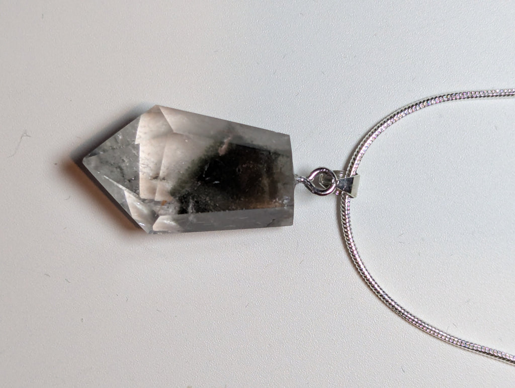 Garden quartz crystal handmade necklace