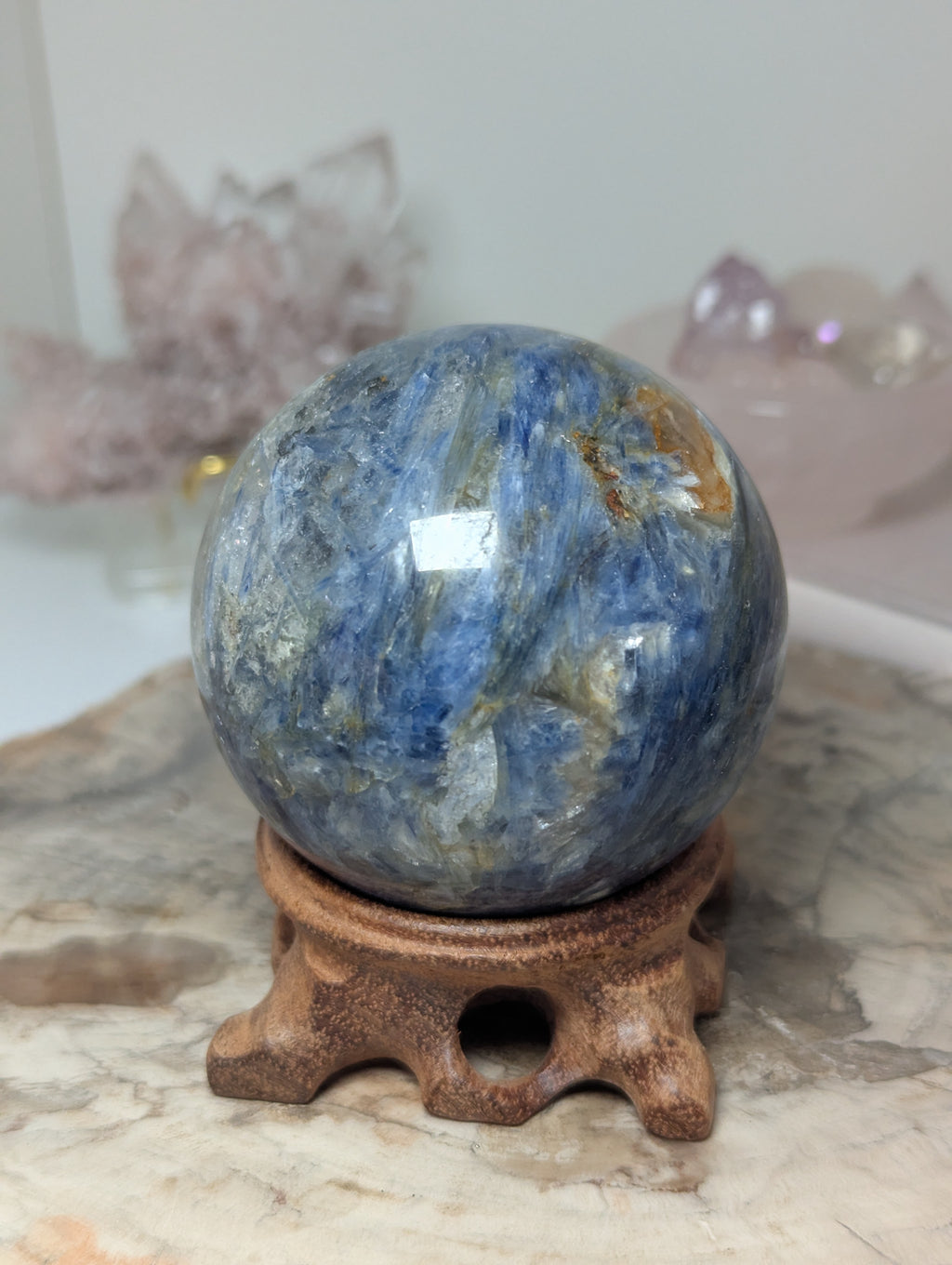 Kyanite crystal sphere