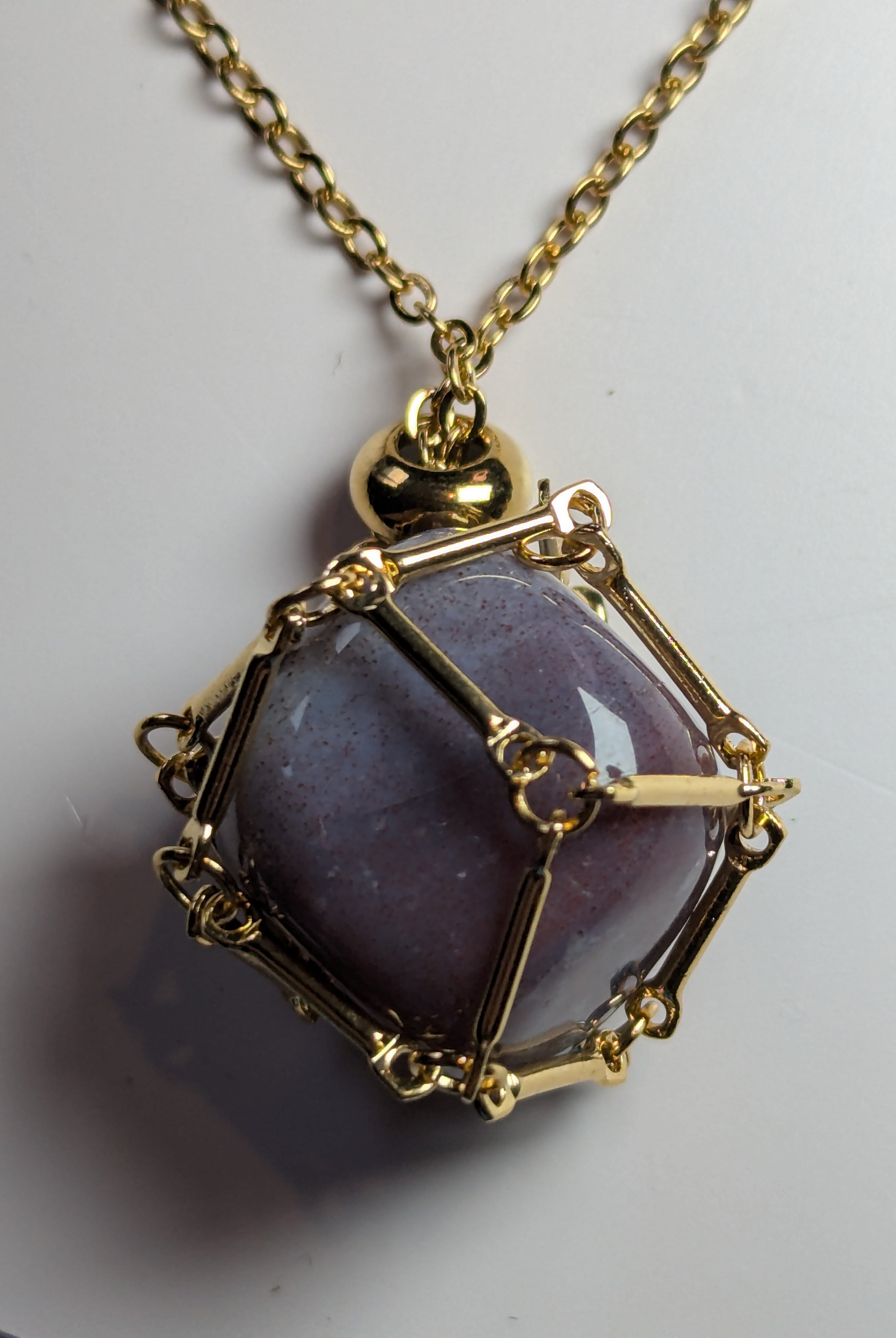 Purple ocean Jasper crystal necklace