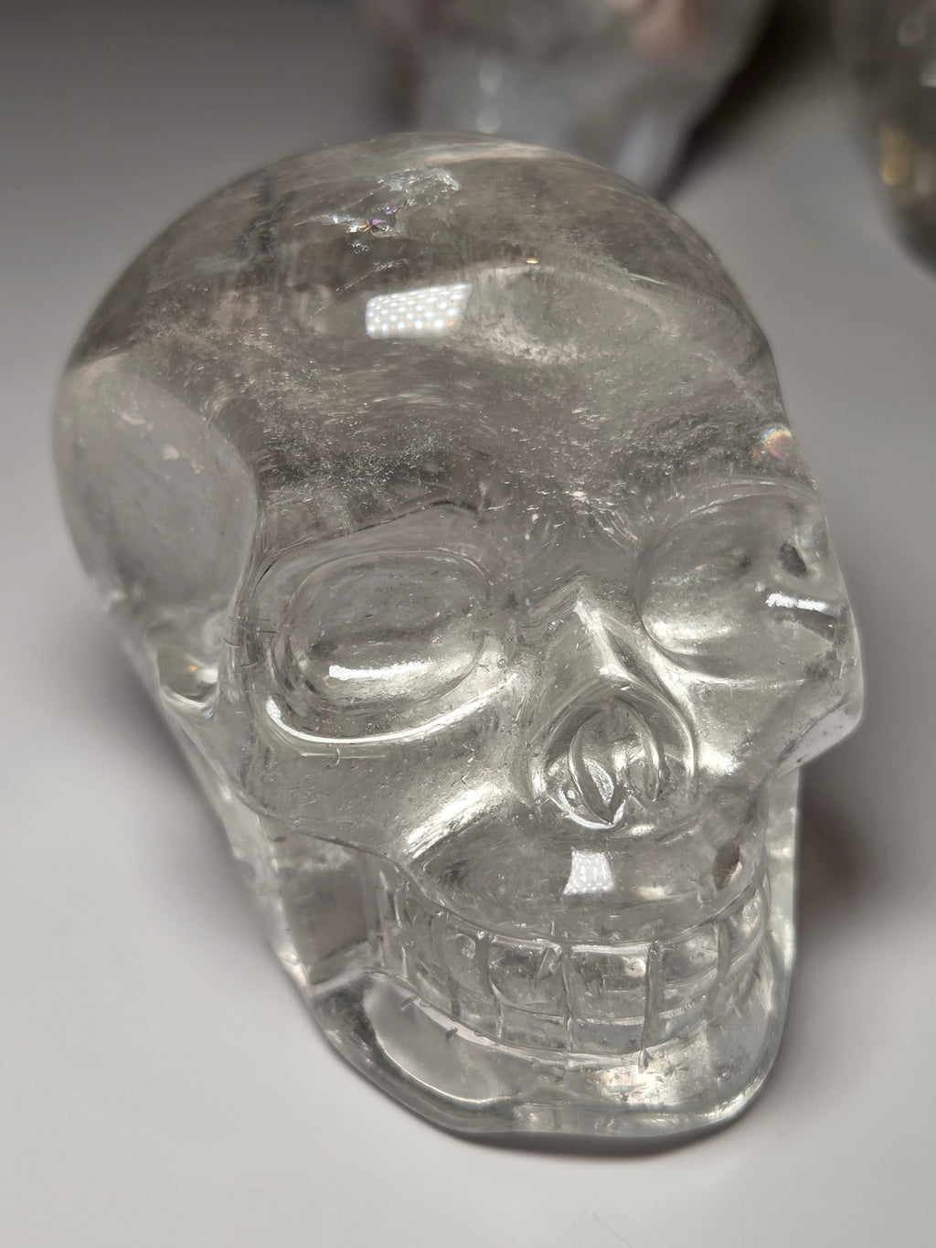 Stunning Clear Quartz crystal Skull carving