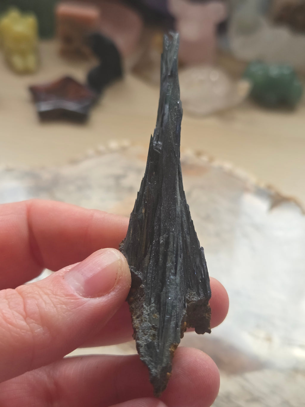 Genuine Vivianite specimen in box