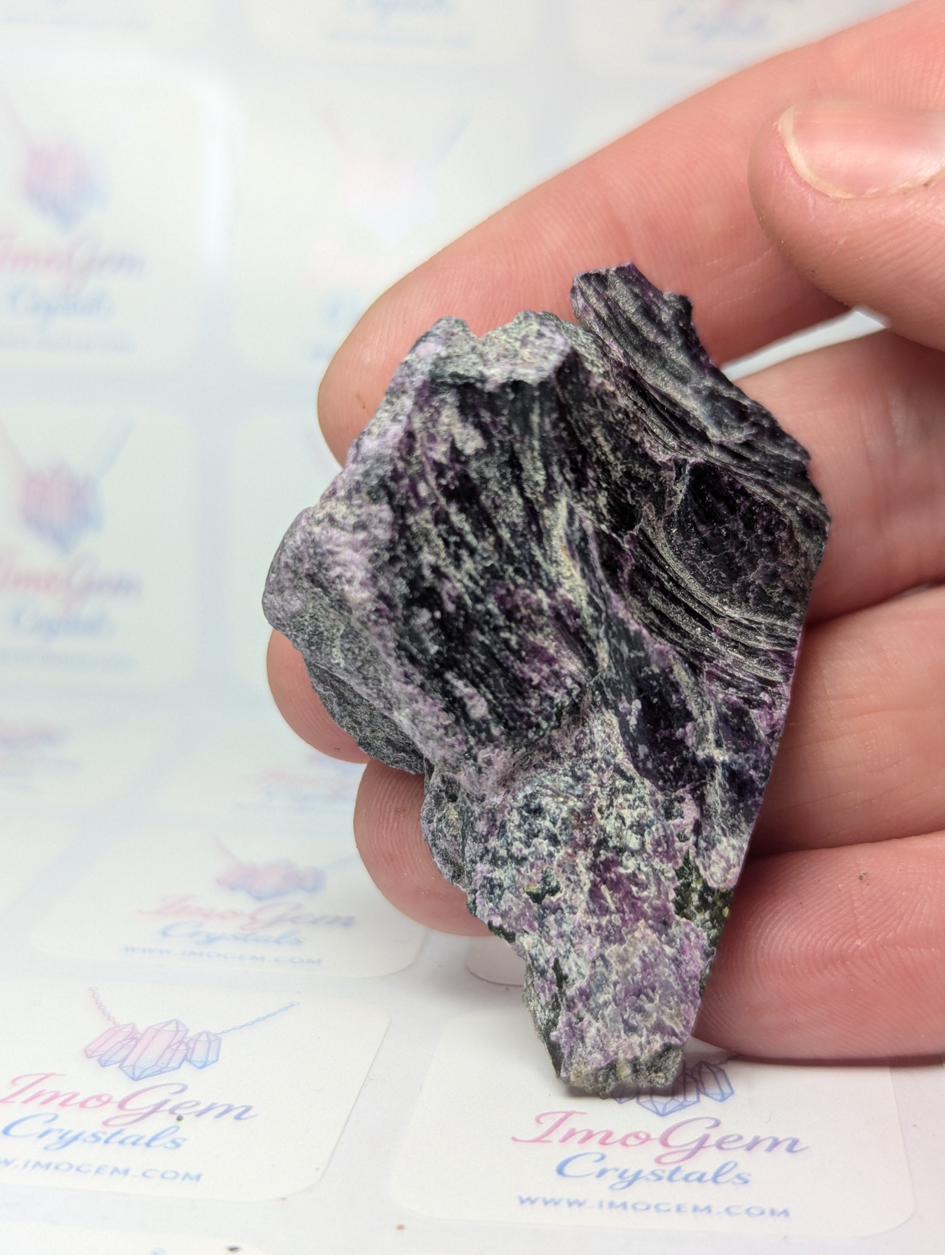 Stichtite crystal specimen